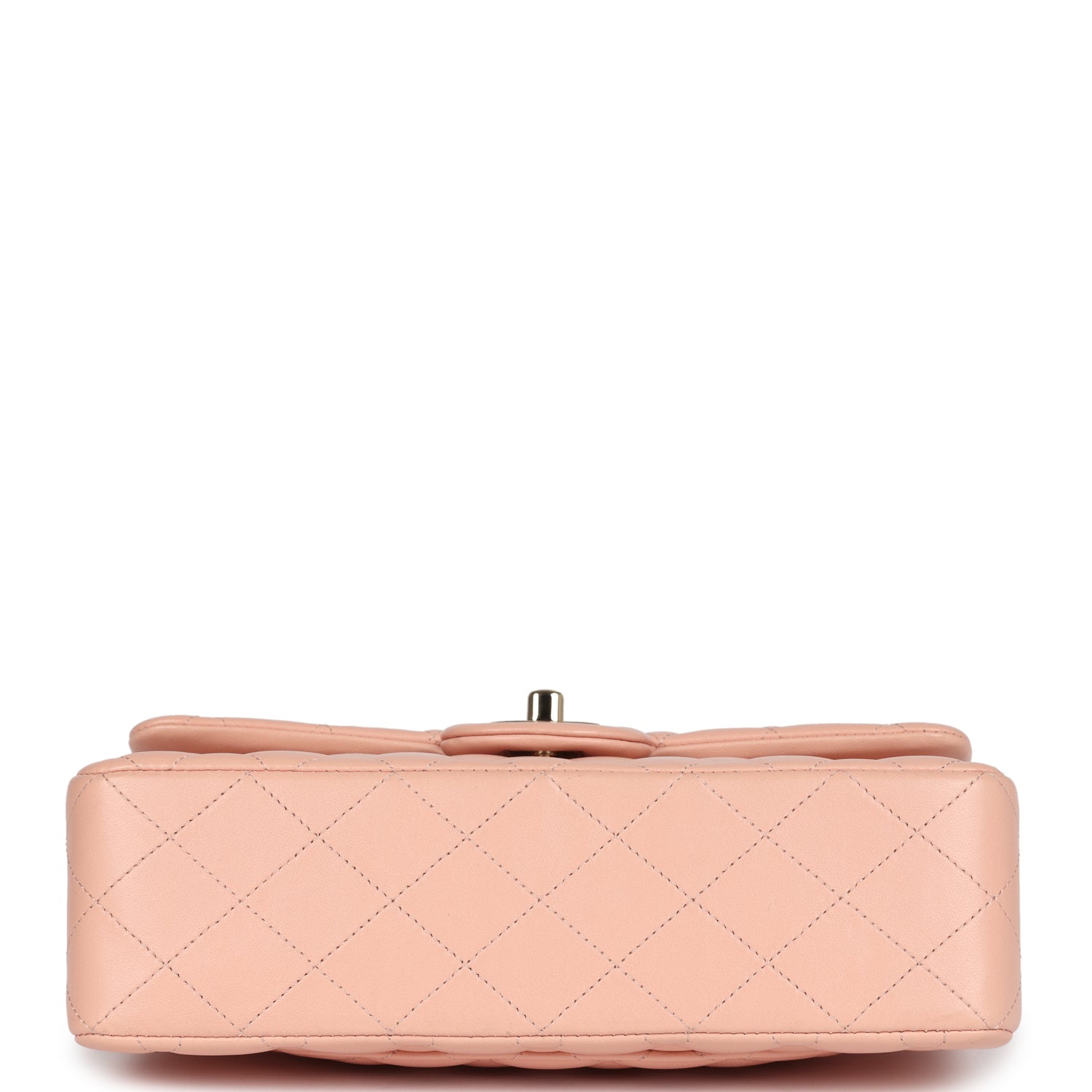 pre-owned-chanel-small-classic-double-flap-light-pink-lambskin-gold-metal