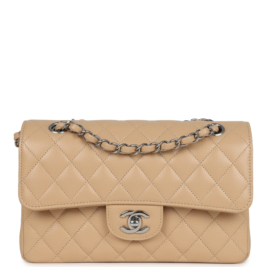 chanel-small-classic-double-flap-bag-beige-caviar-silver-metal