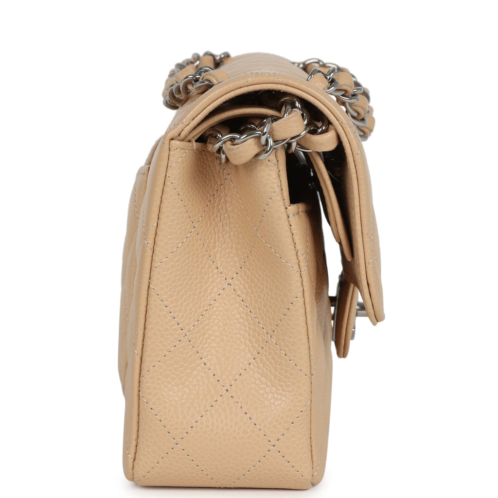 chanel-small-classic-double-flap-bag-beige-caviar-silver-metal