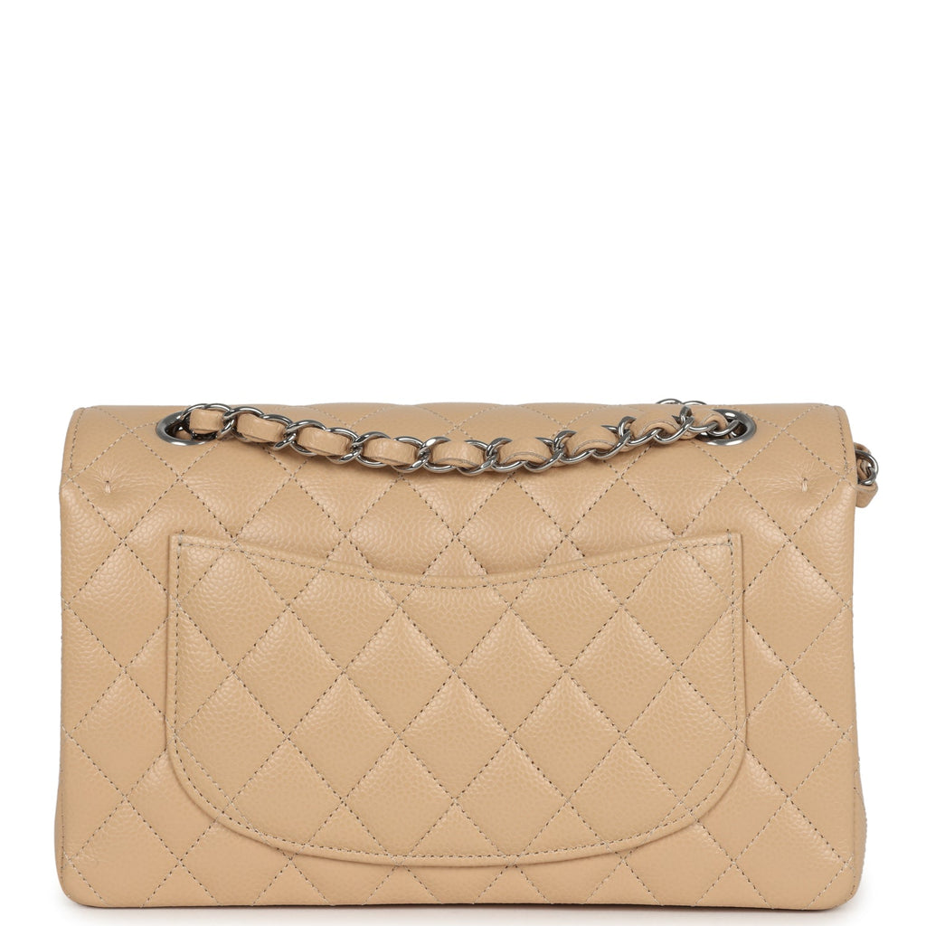 chanel-small-classic-double-flap-bag-beige-caviar-silver-metal