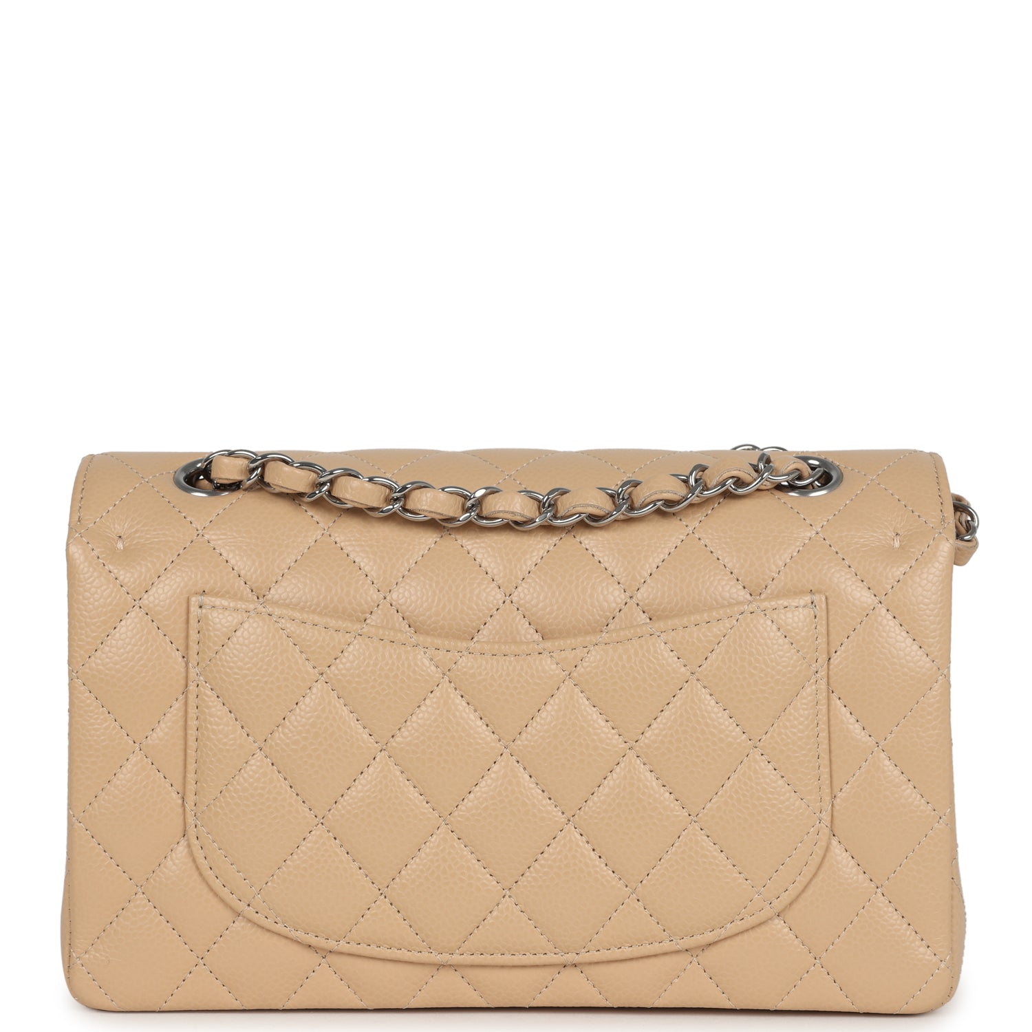 chanel-small-classic-double-flap-bag-beige-caviar-silver-metal