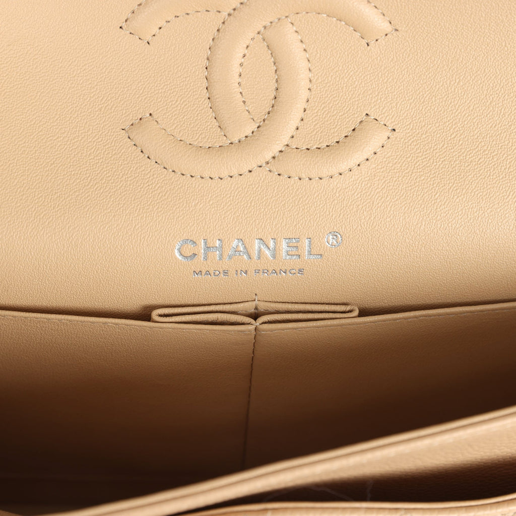 chanel-small-classic-double-flap-bag-beige-caviar-silver-metal