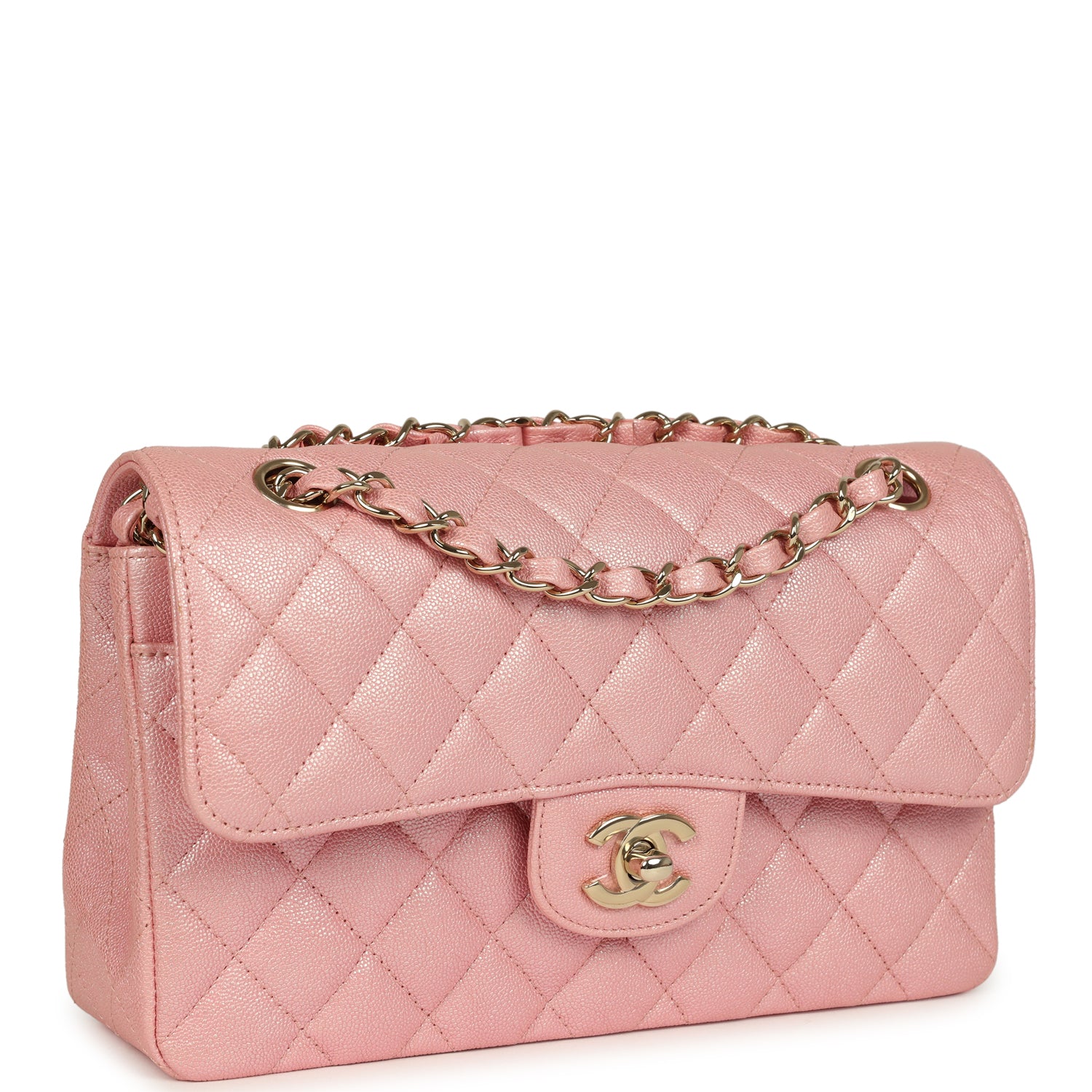 chanel-small-classic-double-flap-bag-pink-iridescent-caviar-light-gold-metal