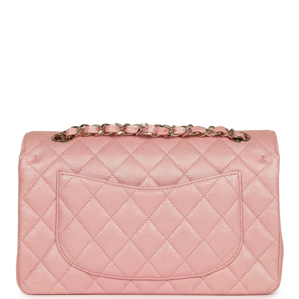 chanel-small-classic-double-flap-bag-pink-iridescent-caviar-light-gold-metal