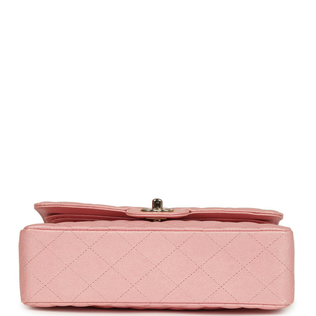 chanel-small-classic-double-flap-bag-pink-iridescent-caviar-light-gold-metal
