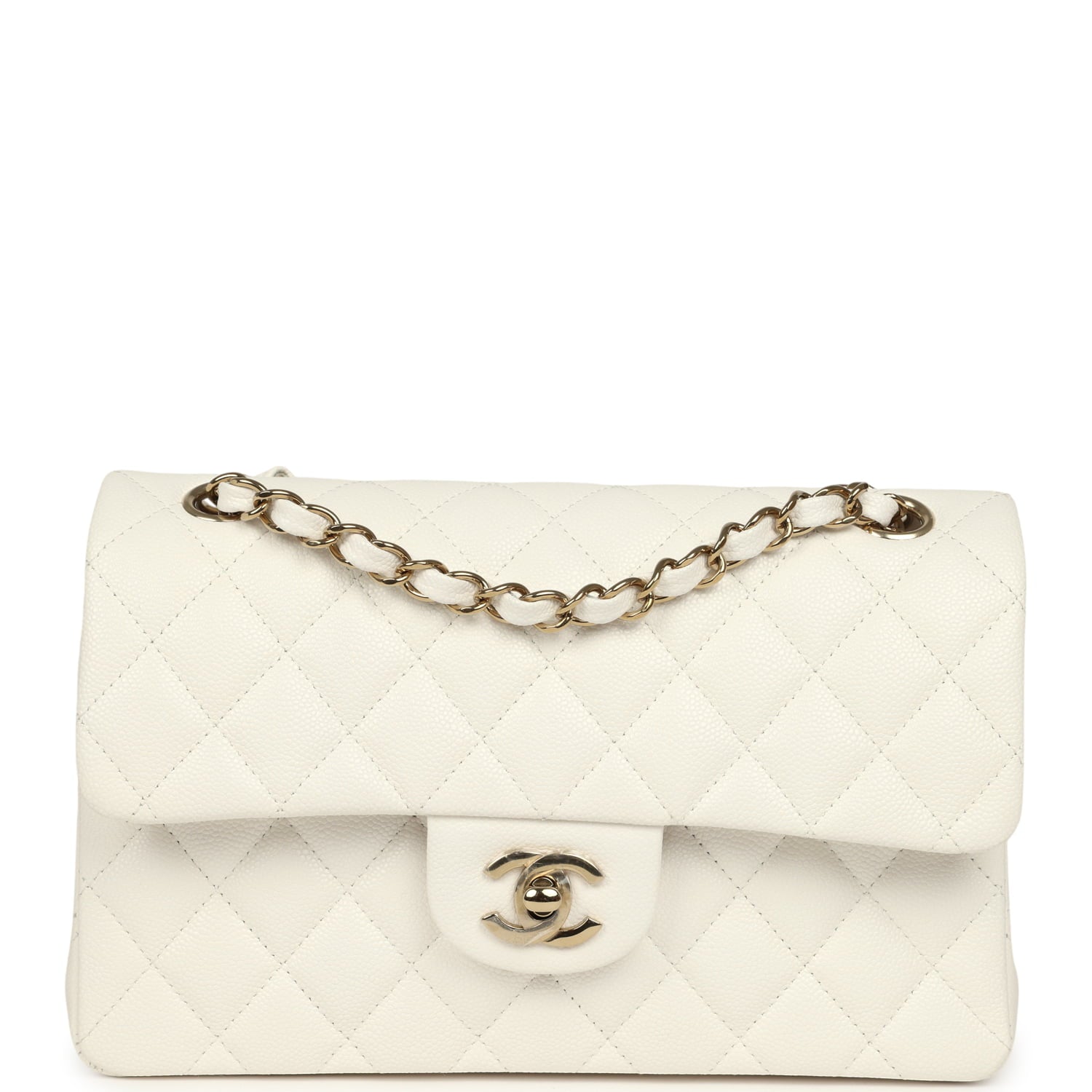 chanel-small-classic-double-flap-bag-off-white-shiny-caviar-light-gold-metal