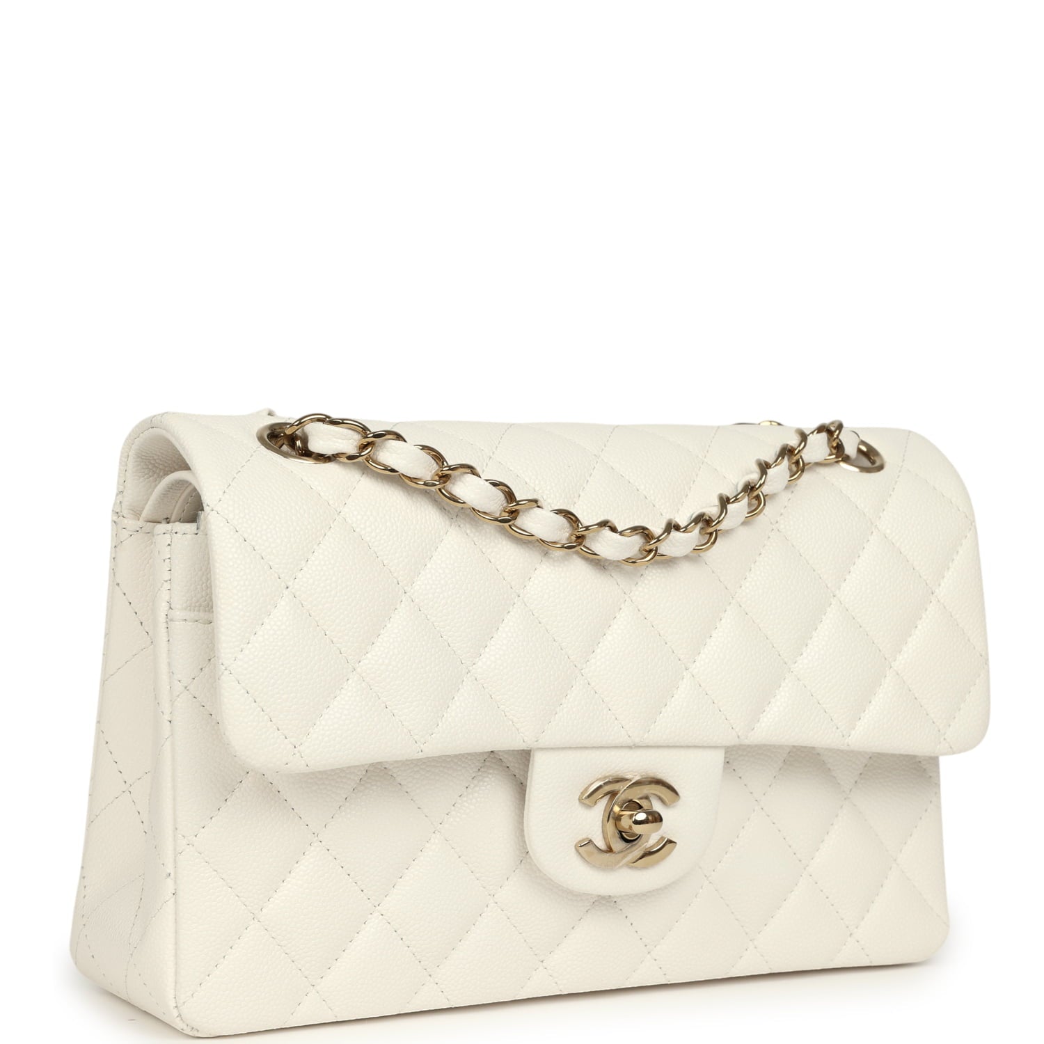 chanel-small-classic-double-flap-bag-off-white-shiny-caviar-light-gold-metal
