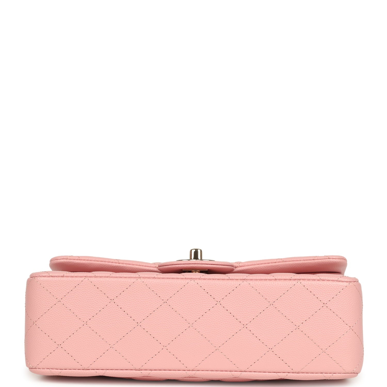 pre-owned-chanel-small-classic-double-flap-bag-pink-shiny-caviar-light-gold-metal