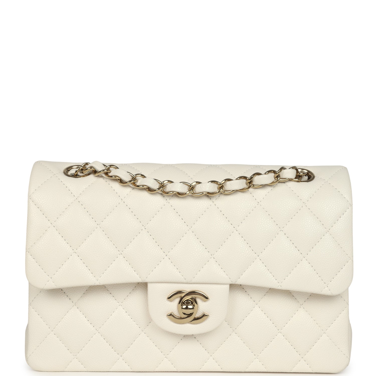 chanel-small-classic-double-flap-bag-white-shiny-caviar-light-gold-metal