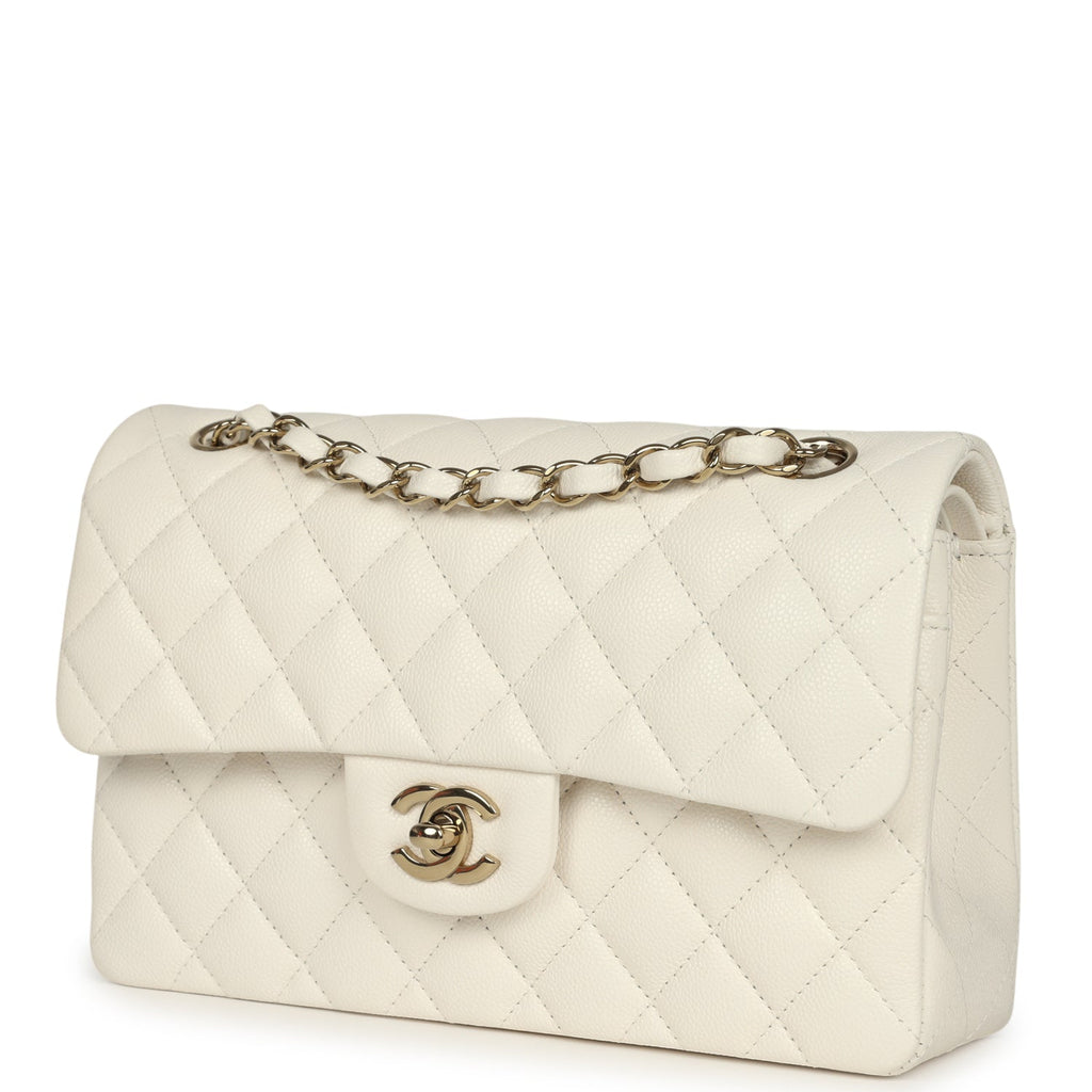 chanel-small-classic-double-flap-bag-white-shiny-caviar-light-gold-metal