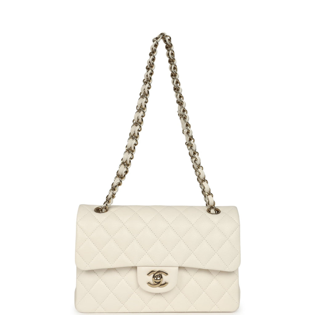 chanel-small-classic-double-flap-bag-white-shiny-caviar-light-gold-metal