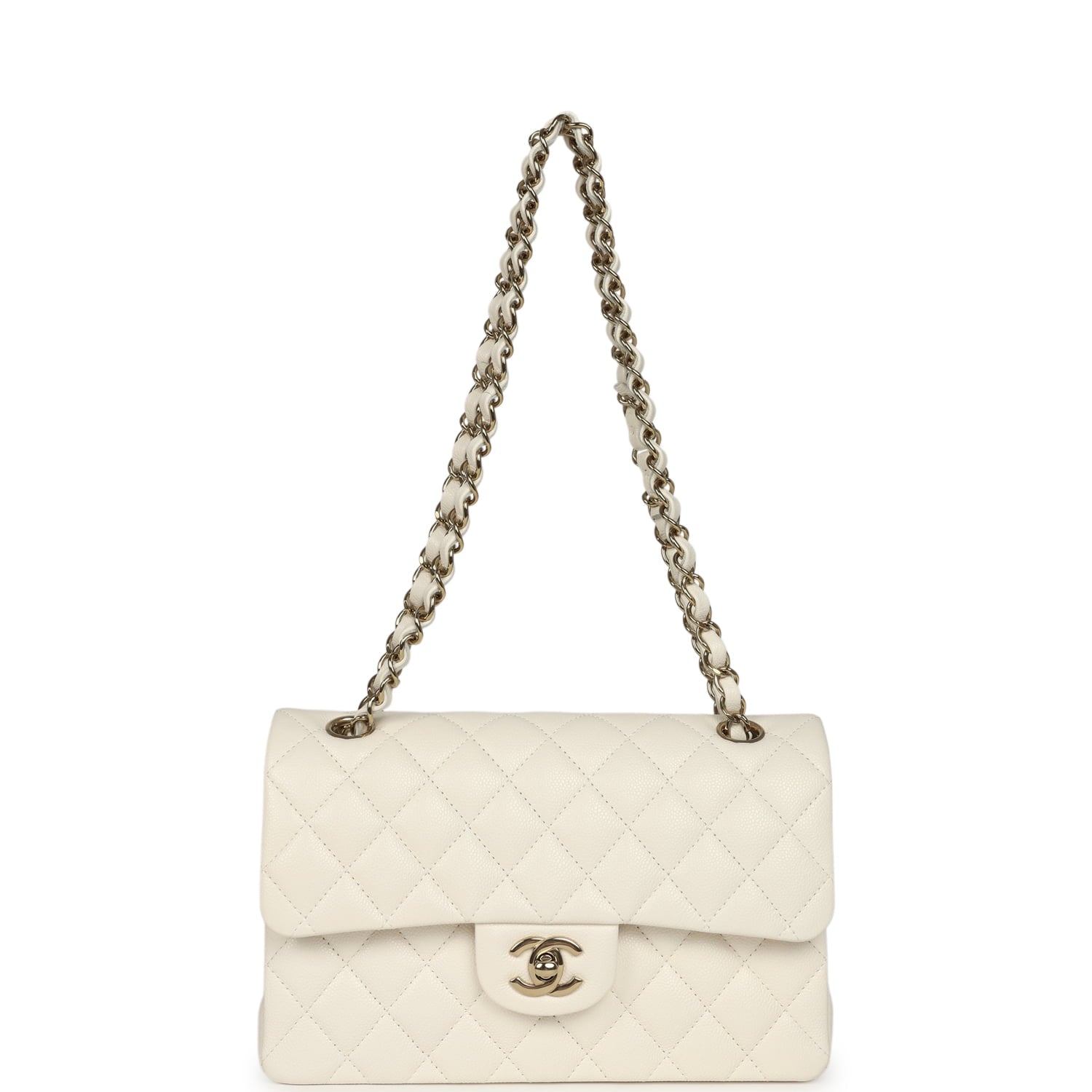 chanel-small-classic-double-flap-bag-white-shiny-caviar-light-gold-metal