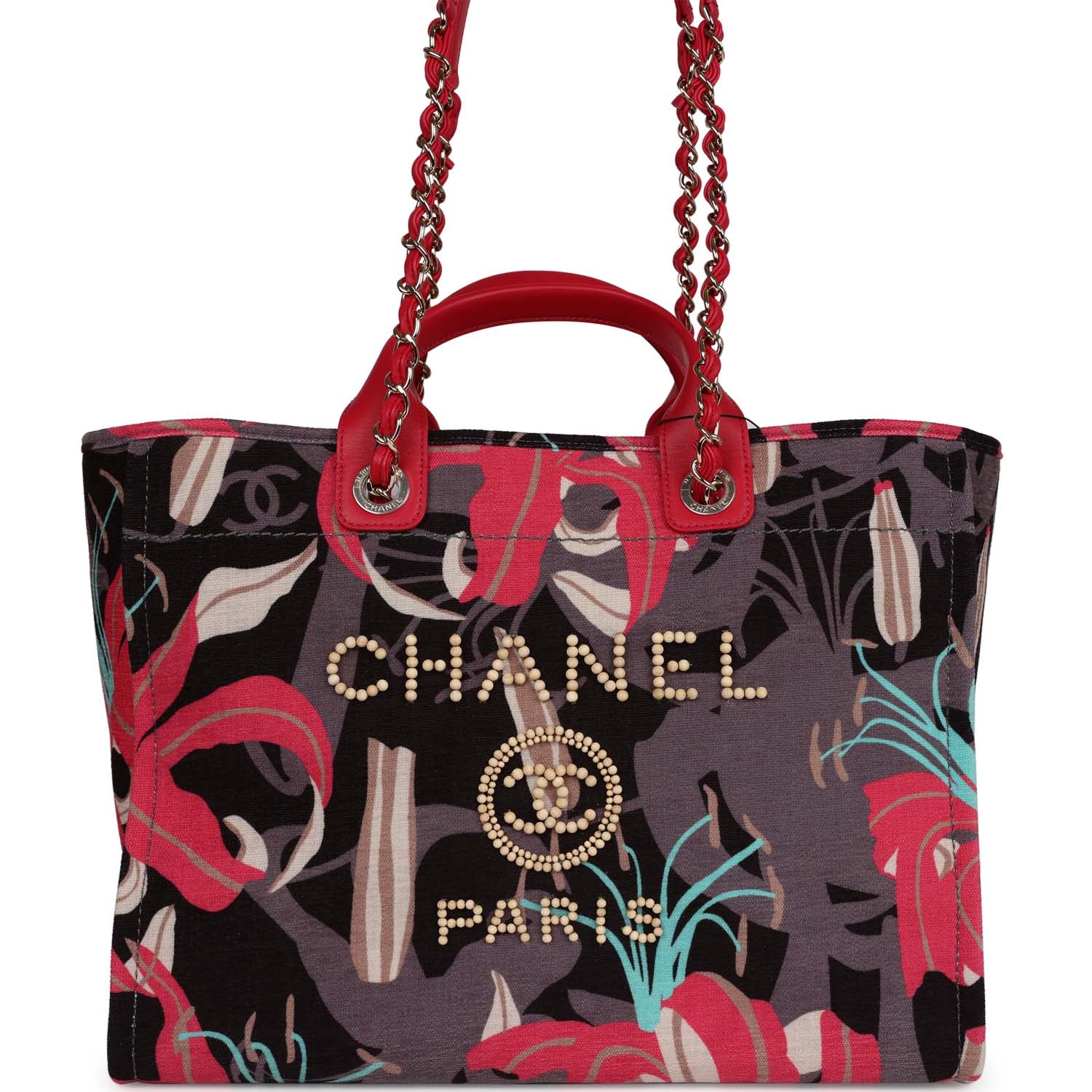 chanel-medium-deauville-shopping-tote-grey-and-pink-tropical-floral-velvet-light-gold-metal