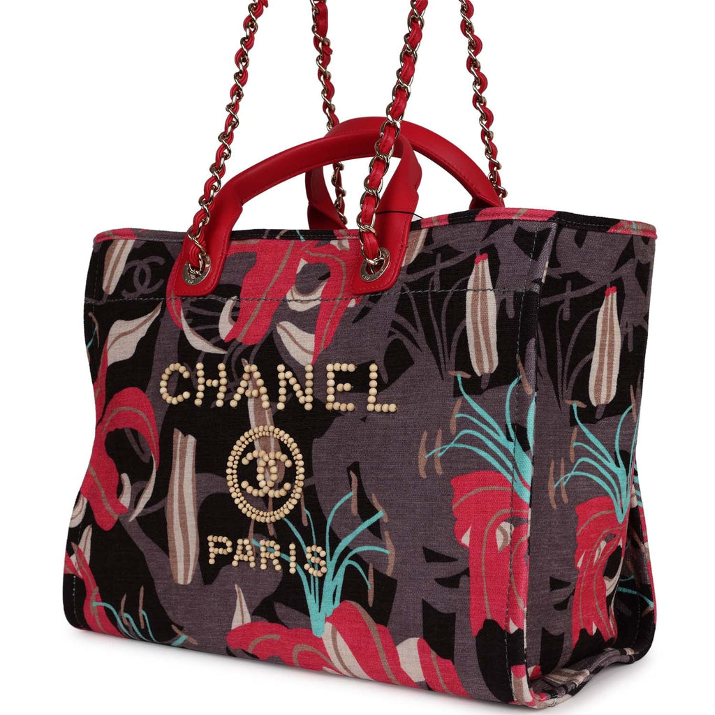 chanel-medium-deauville-shopping-tote-grey-and-pink-tropical-floral-velvet-light-gold-metal