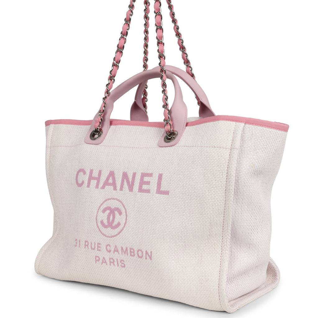pre-owned-chanel-medium-deauville-shopping-tote-light-pink-raffia-and-canvas-silver-metal
