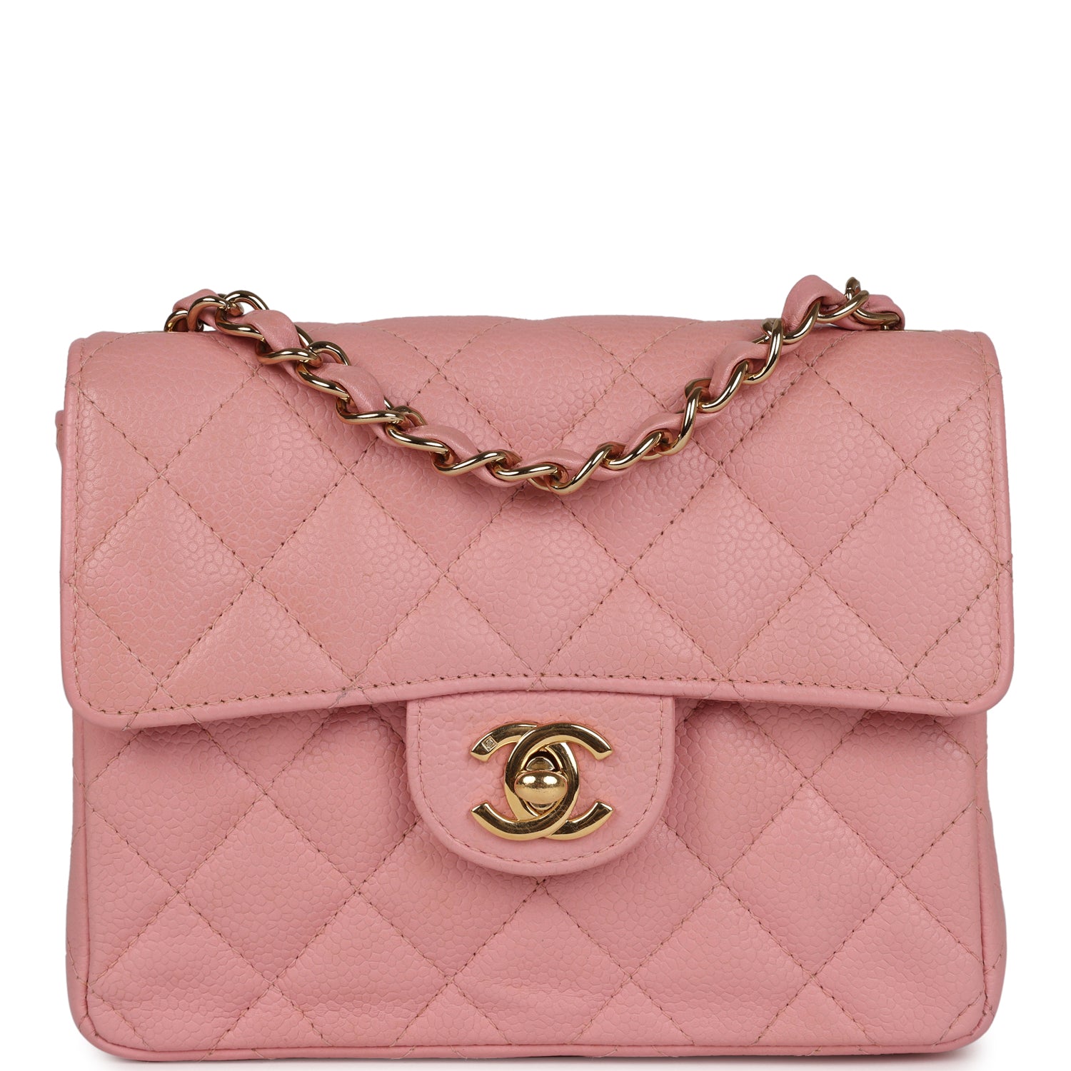 vintage-chanel-mini-square-flap-pink-caviar-gold-metal