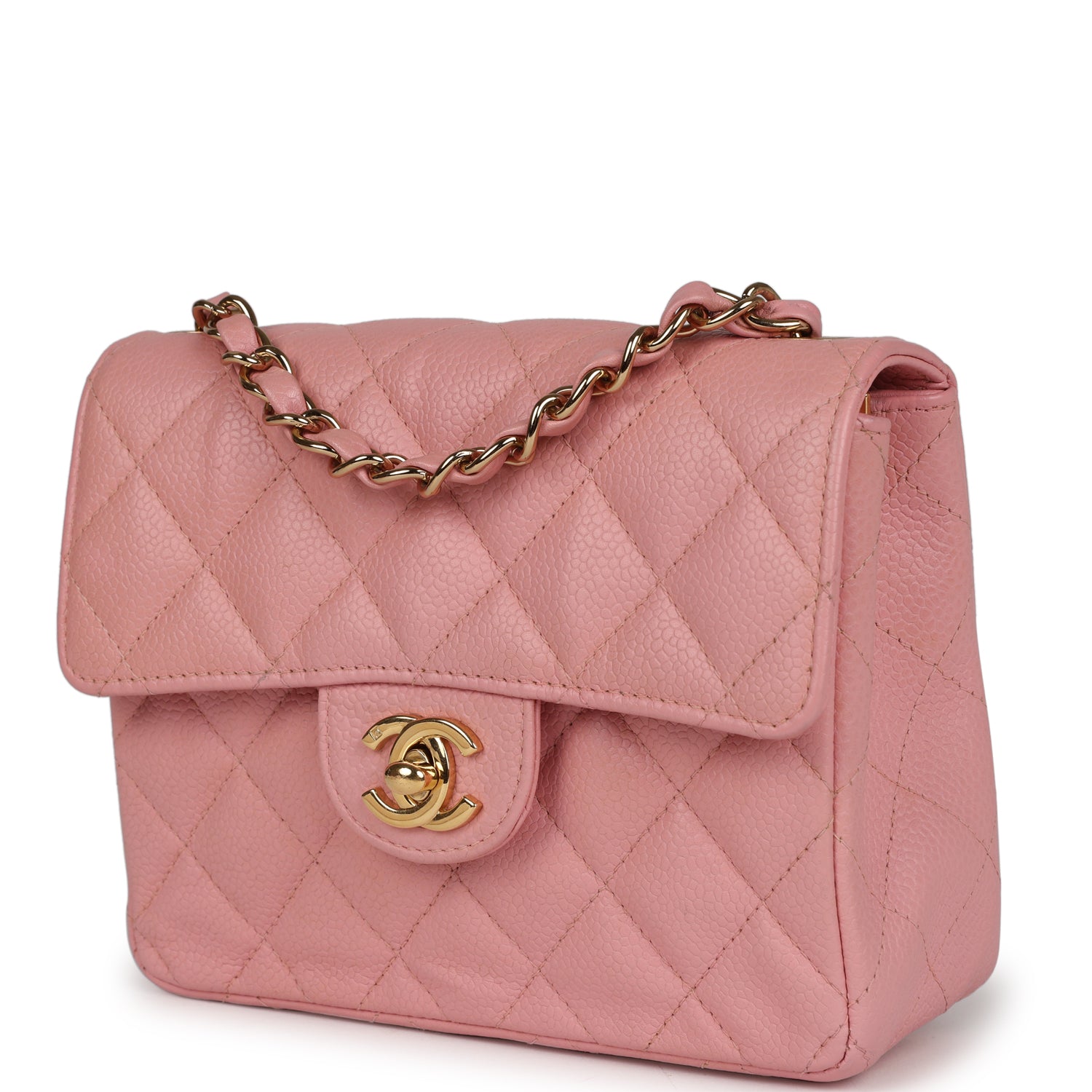vintage-chanel-mini-square-flap-pink-caviar-gold-metal