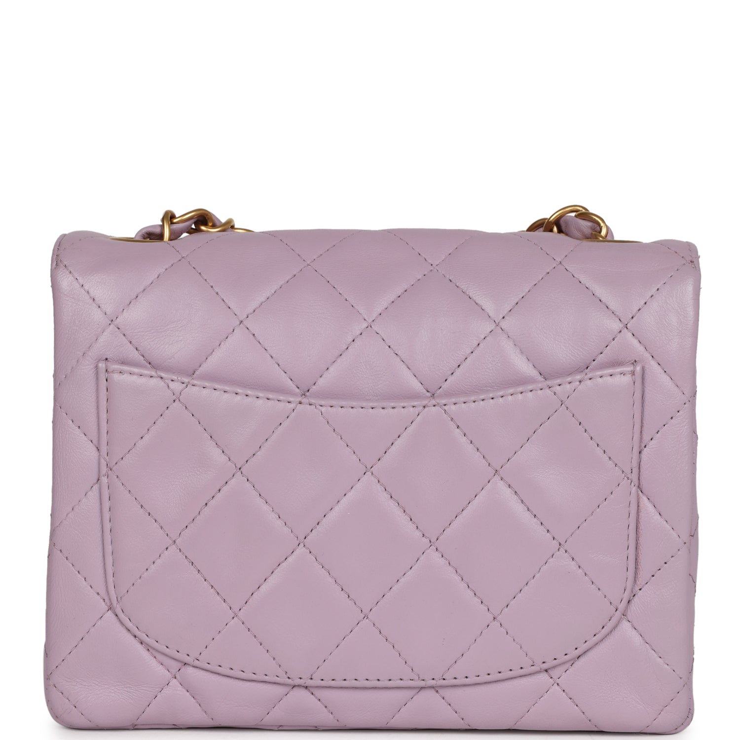 vintage-chanel-mini-square-flap-bag-light-purple-lambskin-matte-gold-metal