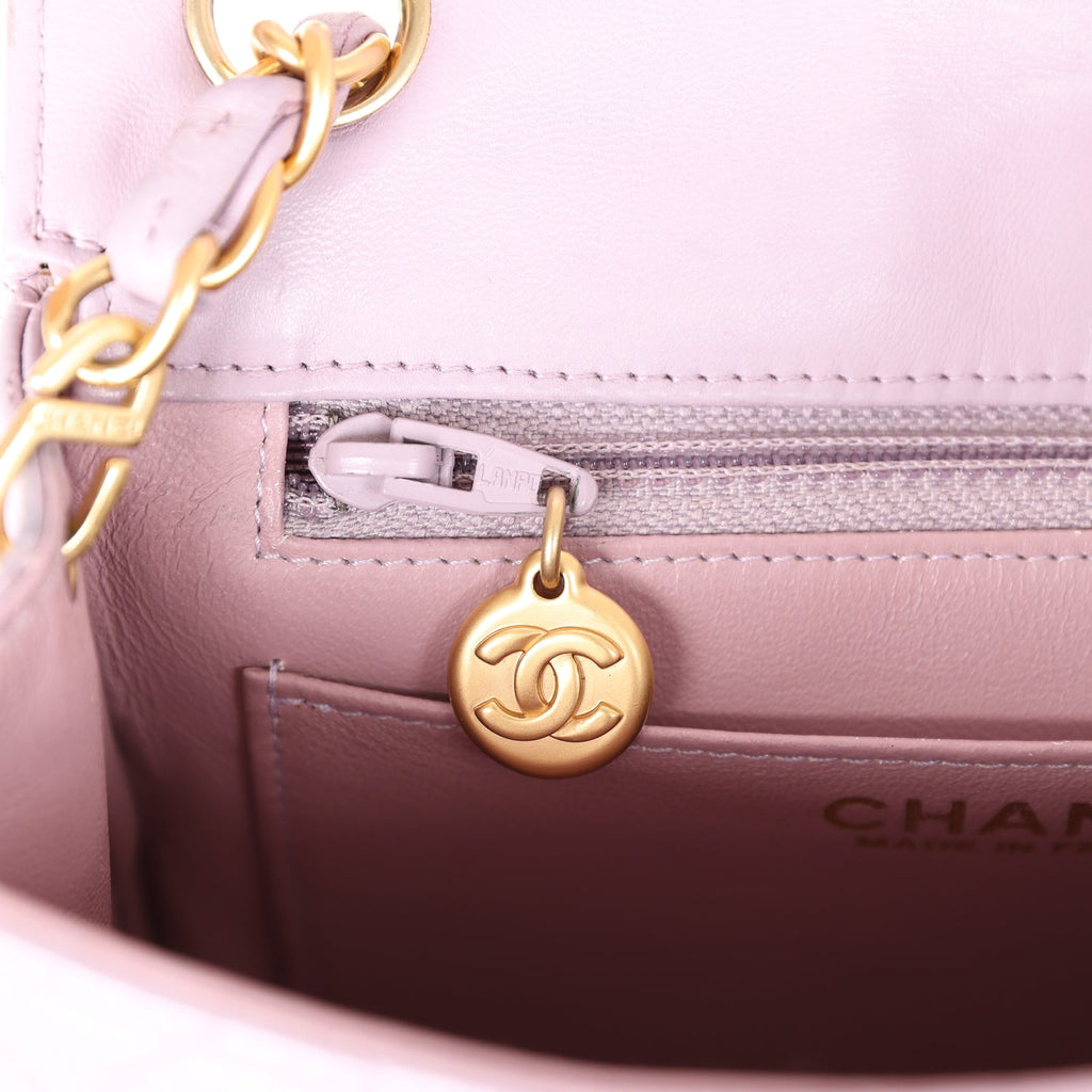 vintage-chanel-mini-square-flap-bag-light-purple-lambskin-matte-gold-metal