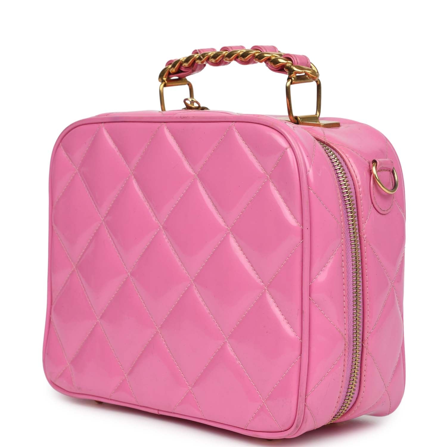 vintage-chanel-lunchbox-vanity-bag-pink-patent-gold-metal