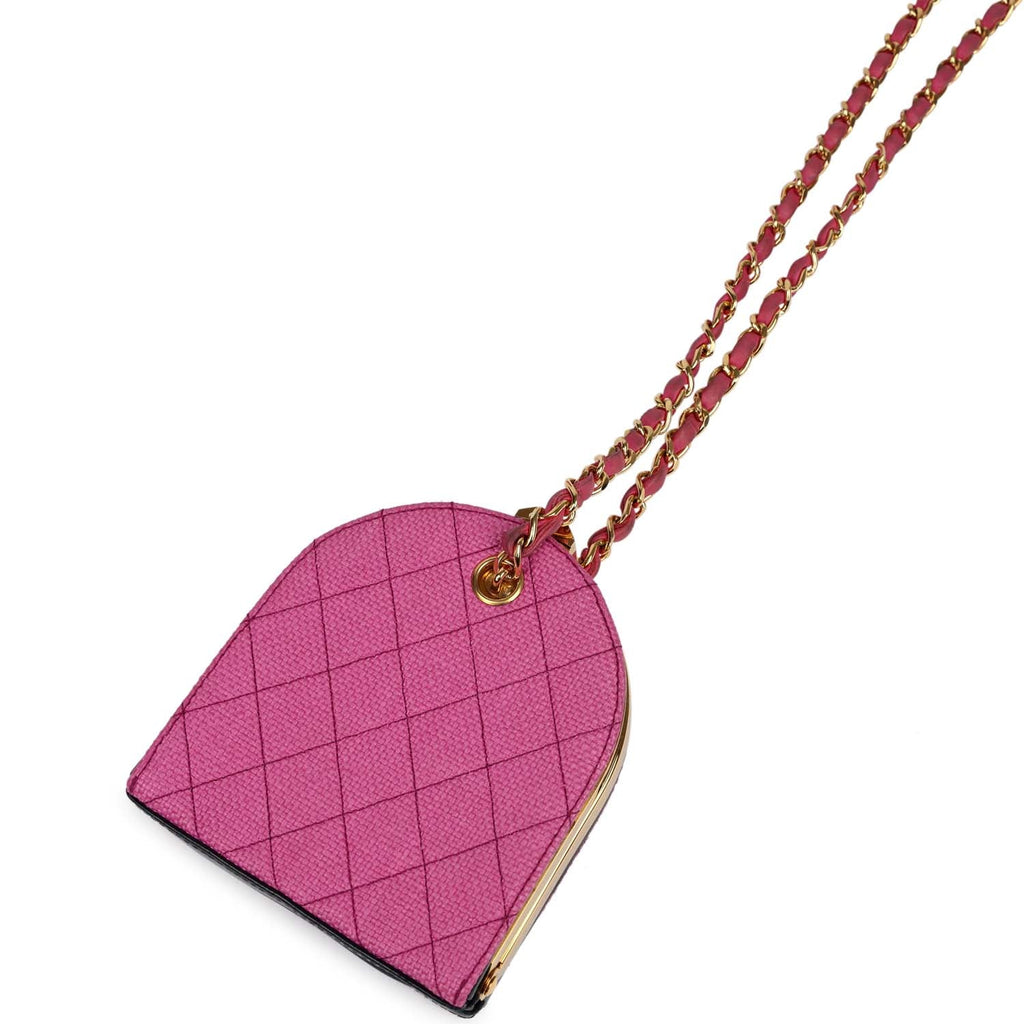 vintage-chanel-set-of-two-mini-bucket-bag-oval-handbag-pink-black-raffia-gold-metal
