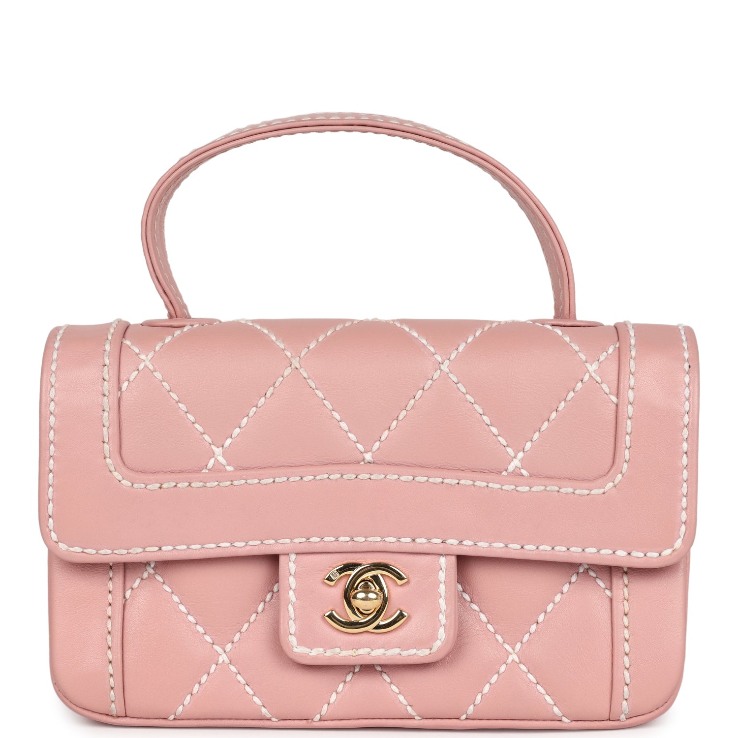 vintage-chanel-mini-wild-stitch-surpique-top-handle-flap-bag-pink-calfskin-gold-metal