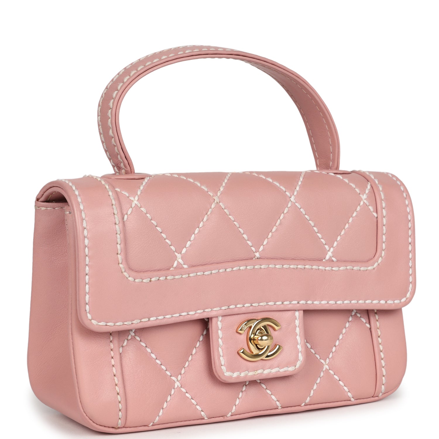 vintage-chanel-mini-wild-stitch-surpique-top-handle-flap-bag-pink-calfskin-gold-metal