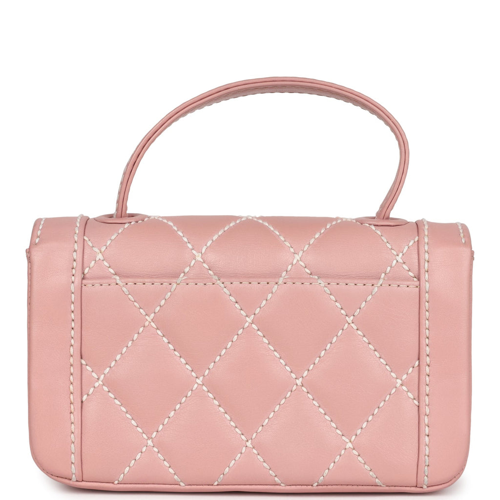 vintage-chanel-mini-wild-stitch-surpique-top-handle-flap-bag-pink-calfskin-gold-metal