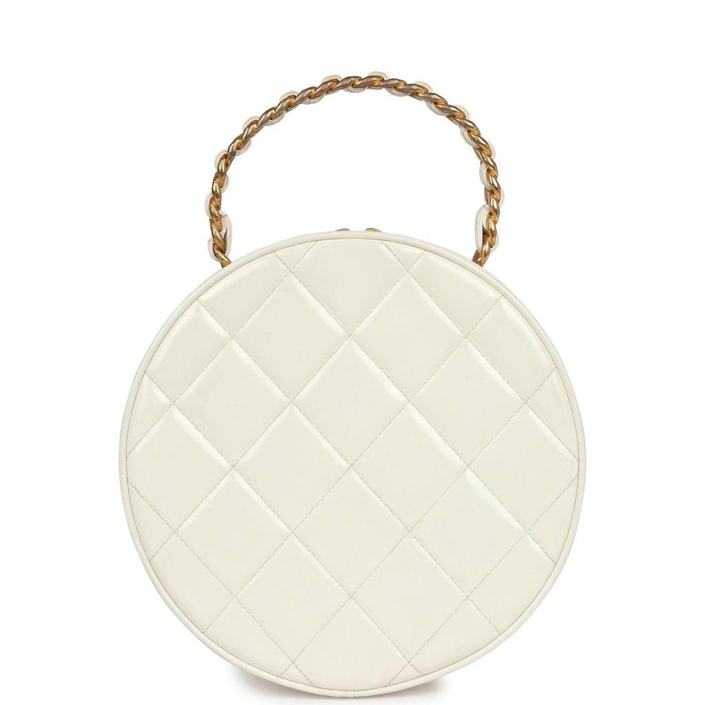 vintage-chanel-round-vanity-bag-white-and-black-patent-leather-antique-gold-metal