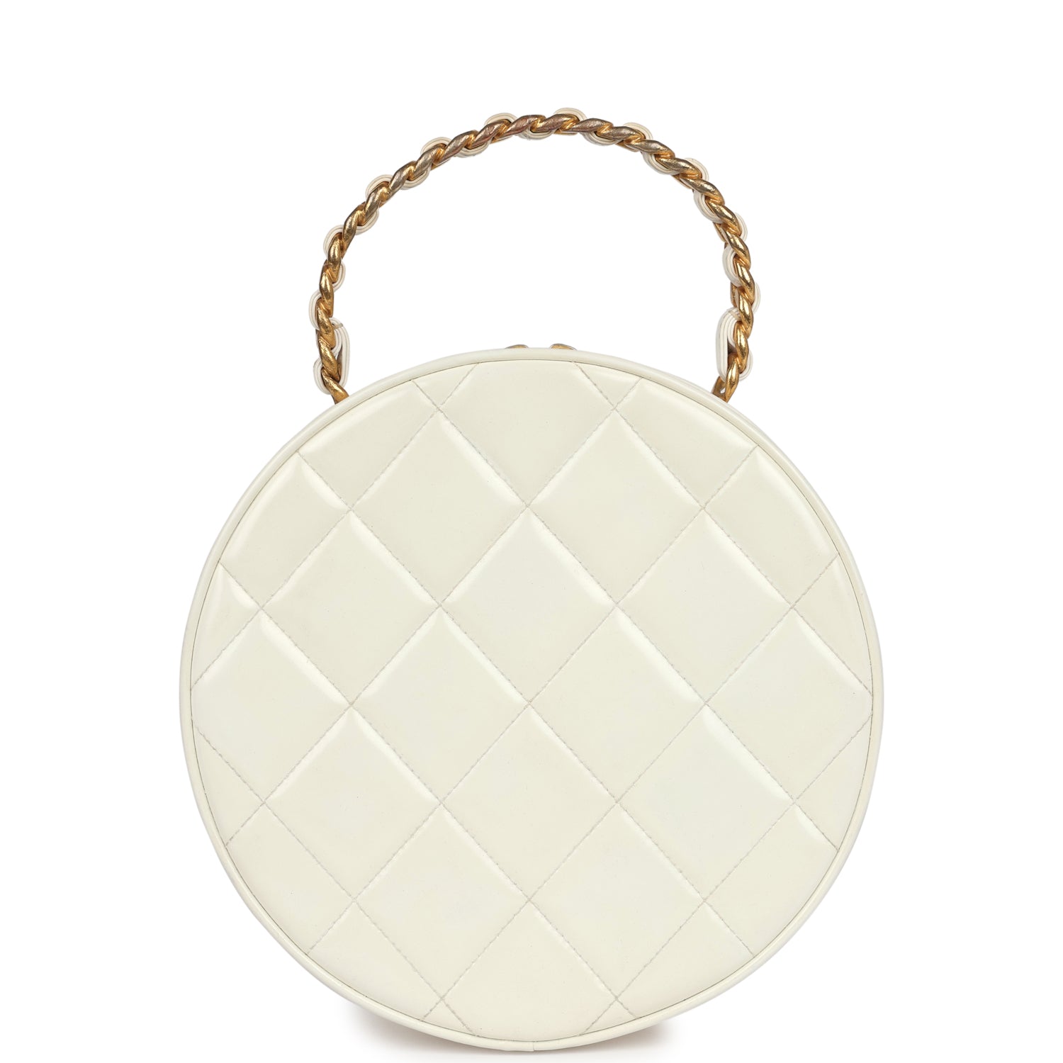 vintage-chanel-round-vanity-bag-white-and-black-patent-leather-antique-gold-metal