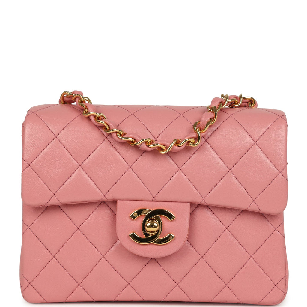 vintage-chanel-mini-square-flap-dark-pink-lambskin-gold-metal