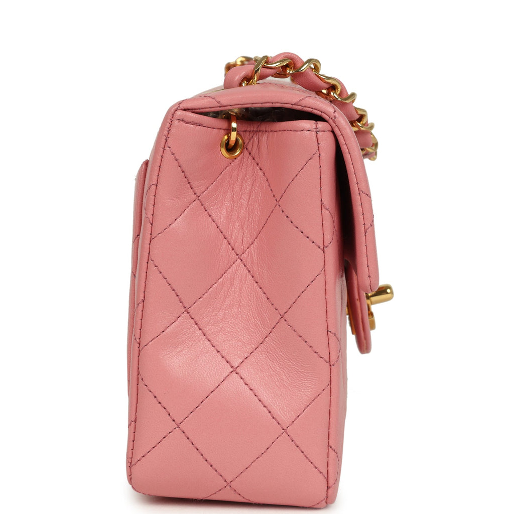 vintage-chanel-mini-square-flap-dark-pink-lambskin-gold-metal