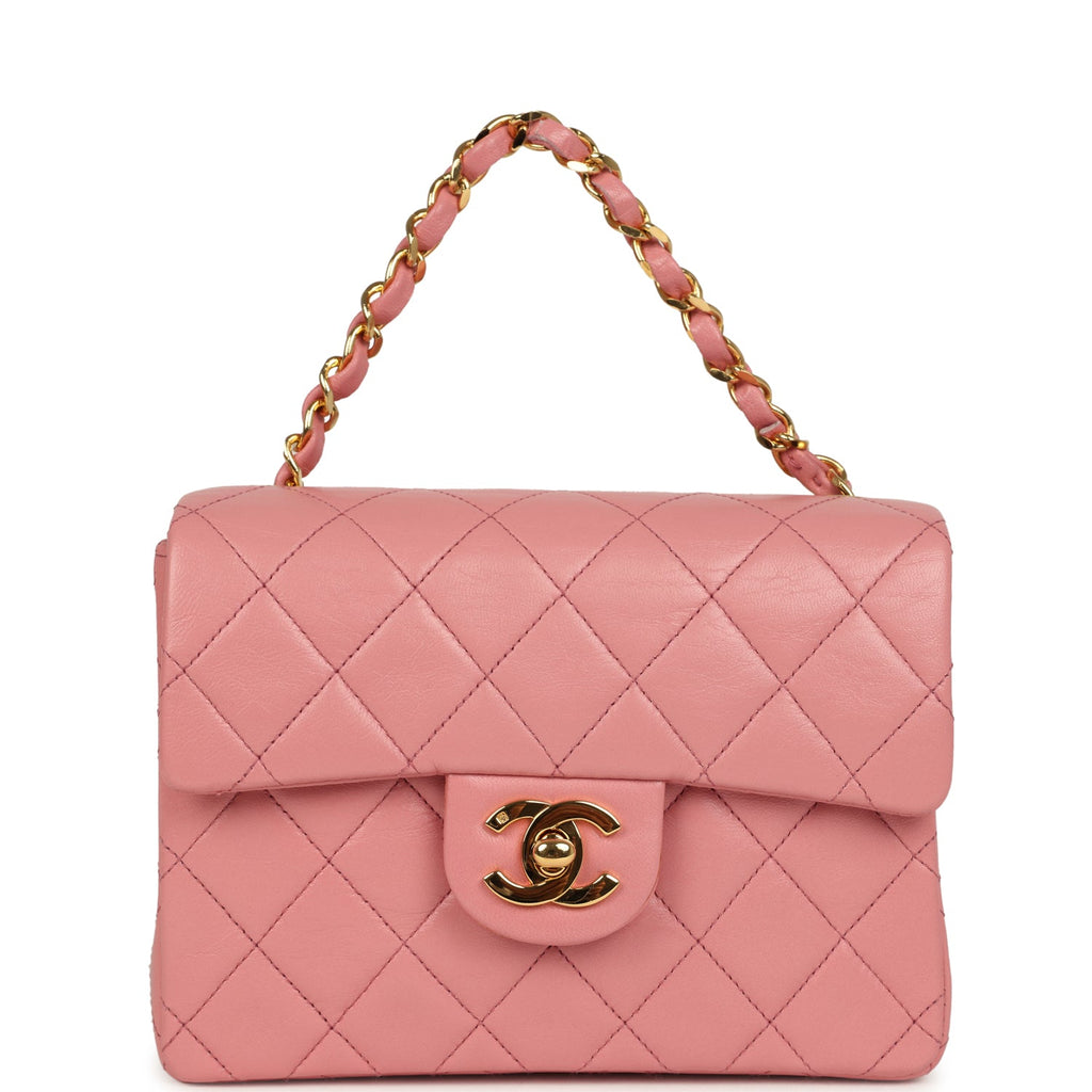 vintage-chanel-mini-square-flap-dark-pink-lambskin-gold-metal