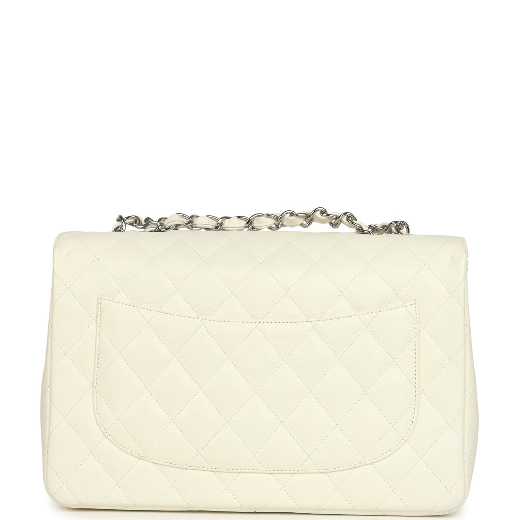 vintage-chanel-classic-jumbo-single-flap-bag-white-caviar-silver-metal