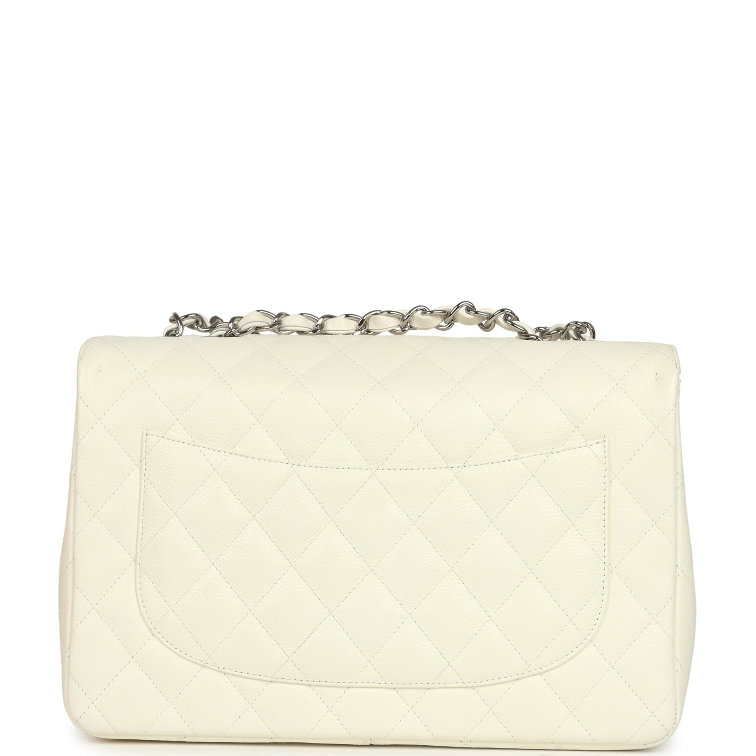 vintage-chanel-classic-jumbo-single-flap-bag-white-caviar-silver-metal