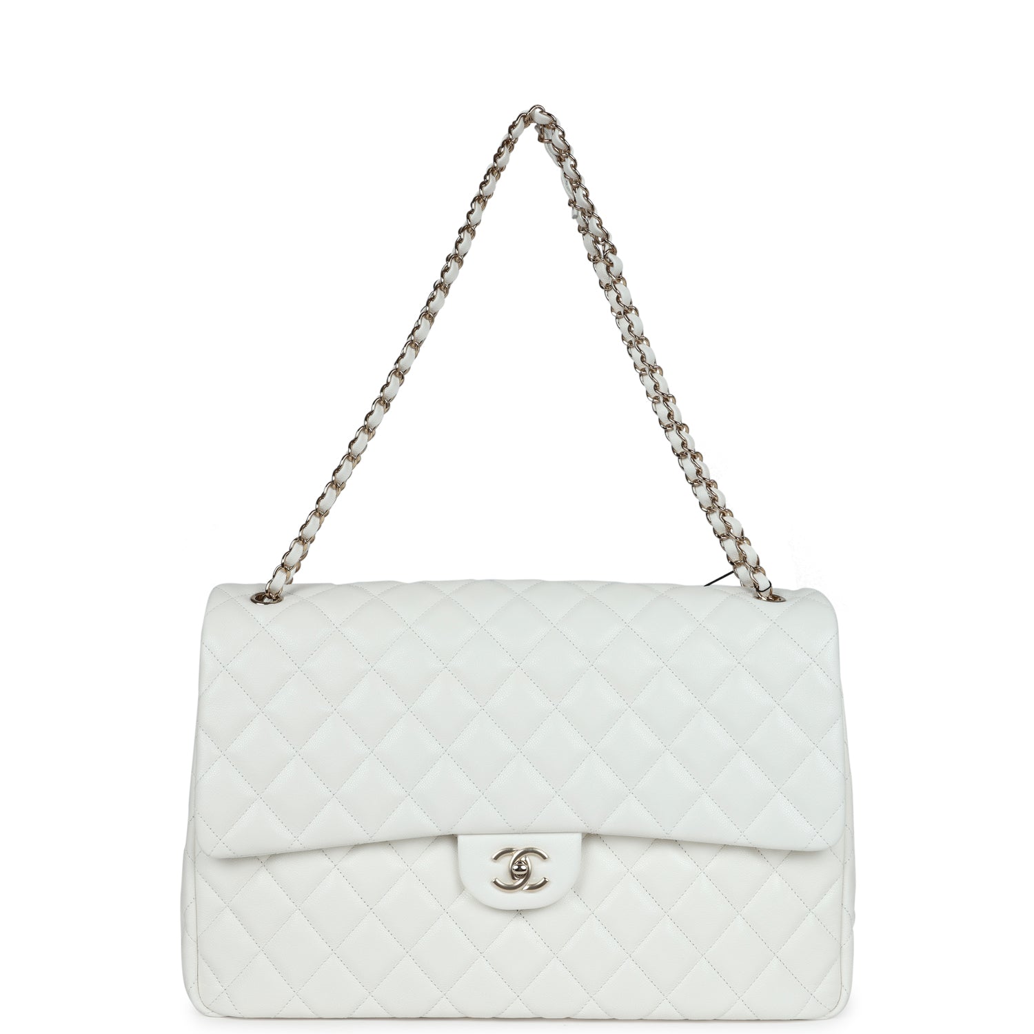chanel-xxl-classic-single-flap-bag-white-shiny-caviar-light-gold-metal