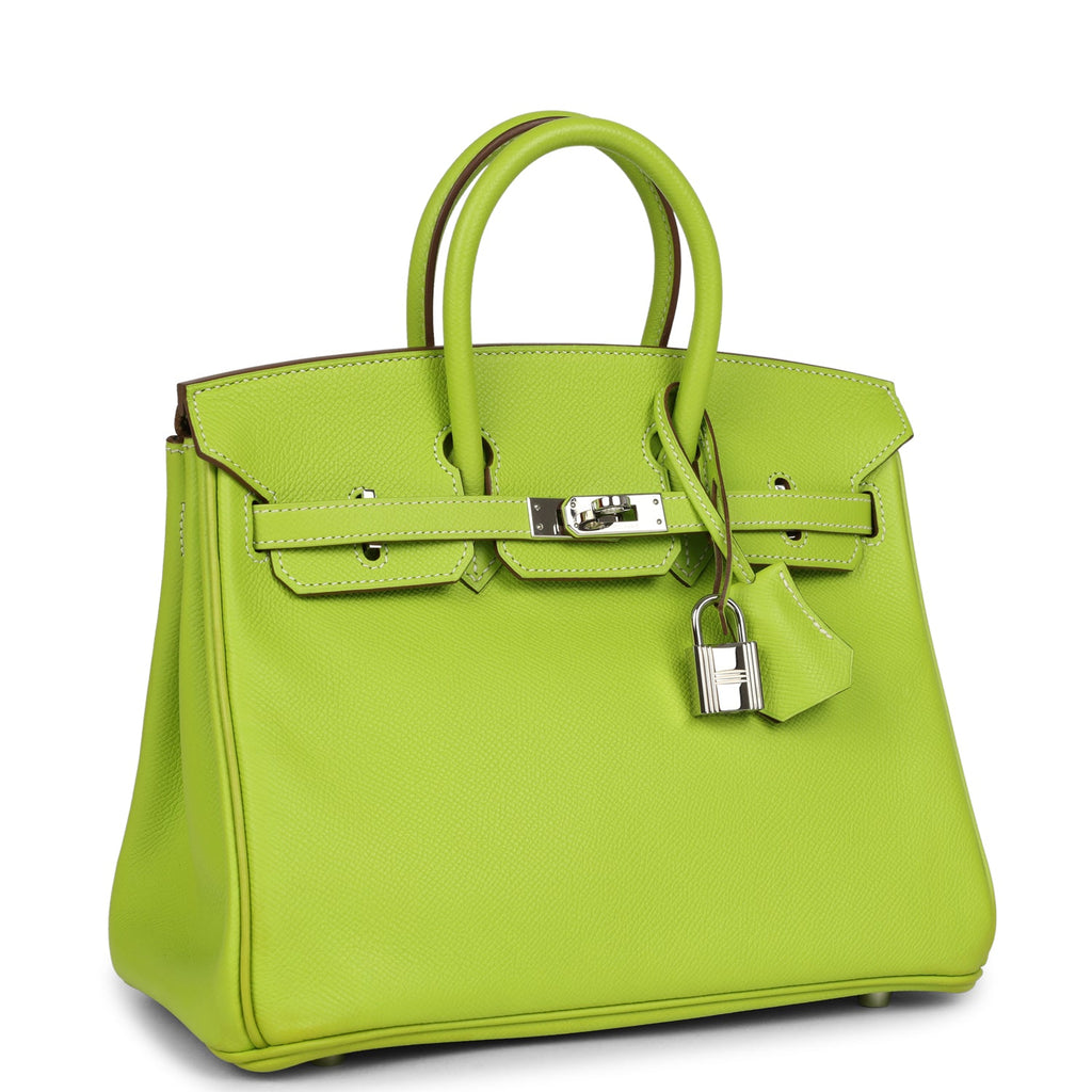 Candy Birkin 25 Kiwi Candy Epsom Palladium Hardware Bag