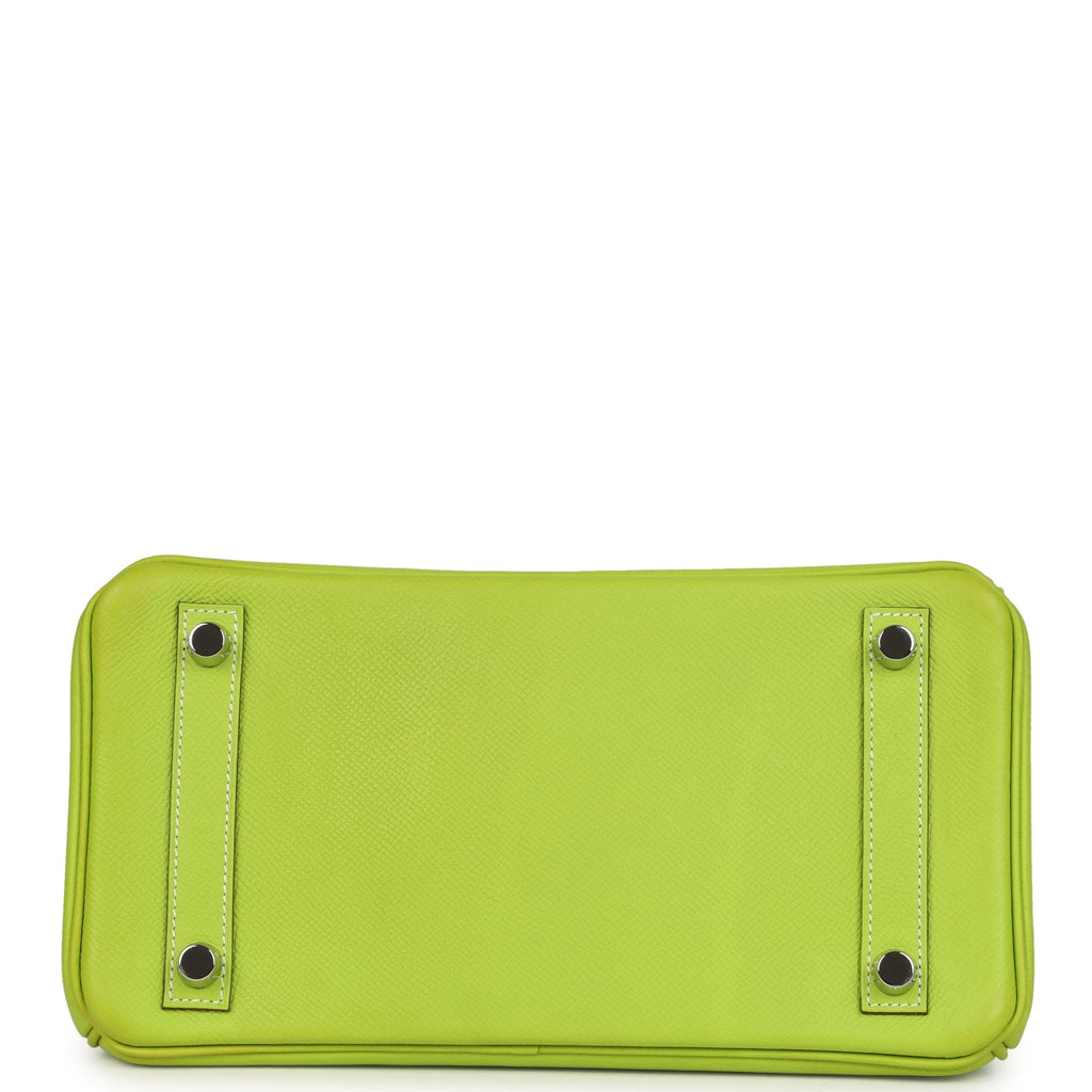 Candy Birkin 25 Kiwi Candy Epsom Palladium Hardware Bag