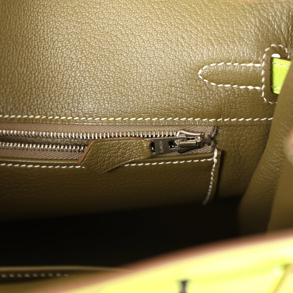 Candy Birkin 25 Kiwi Candy Epsom Palladium Hardware Bag