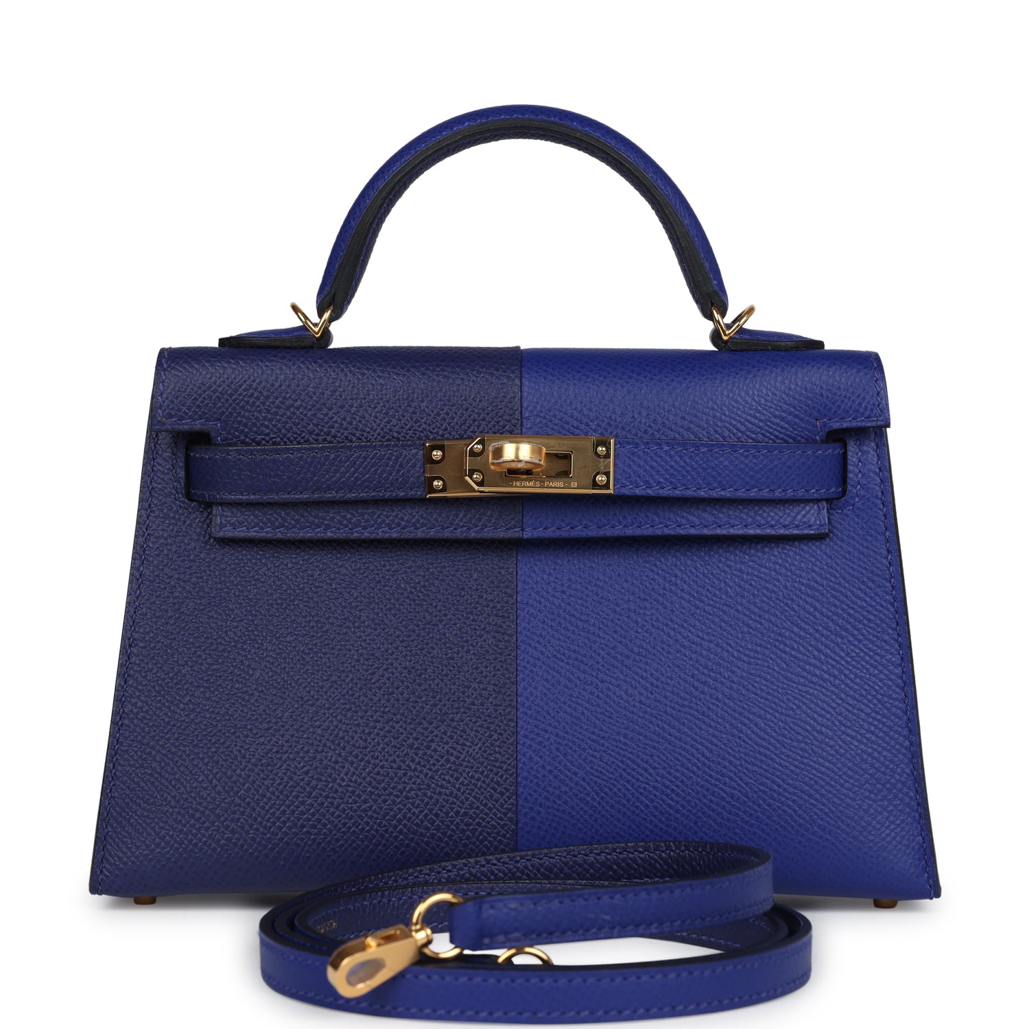 Casaque Kelly Sellier 20 Bleu Electric and Bleu Encre Epsom Bag