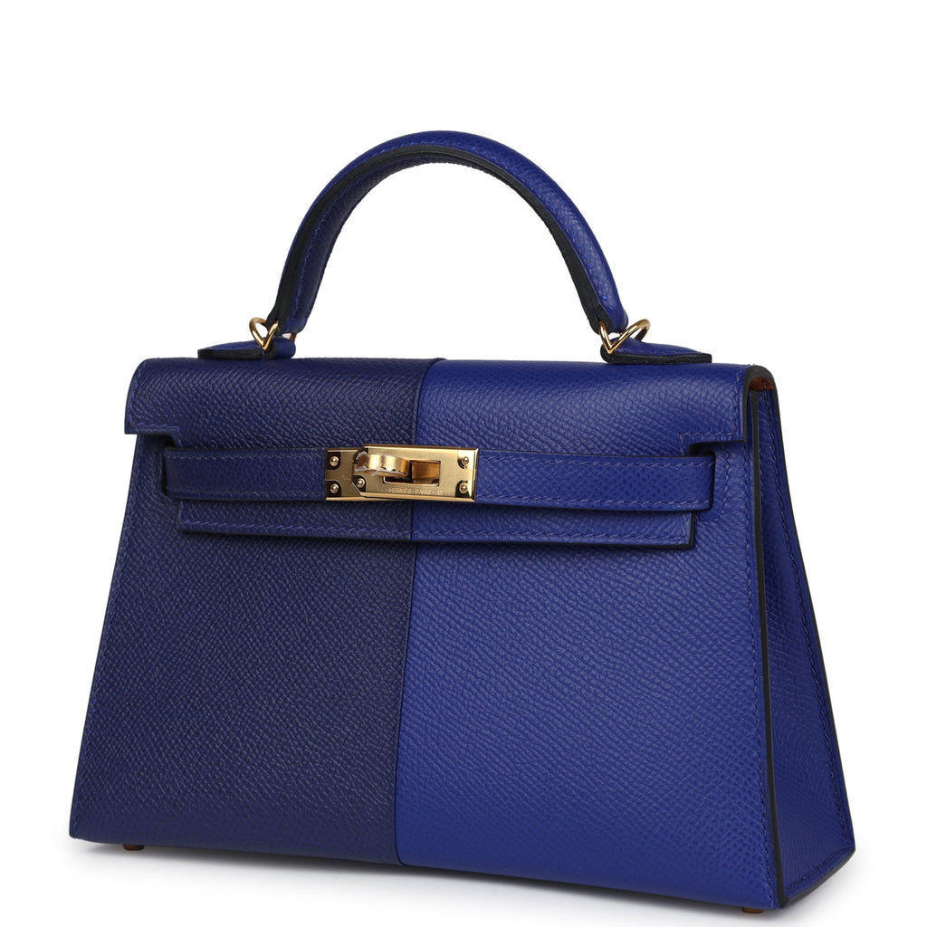 Casaque Kelly Sellier 20 Bleu Electric and Bleu Encre Epsom Bag