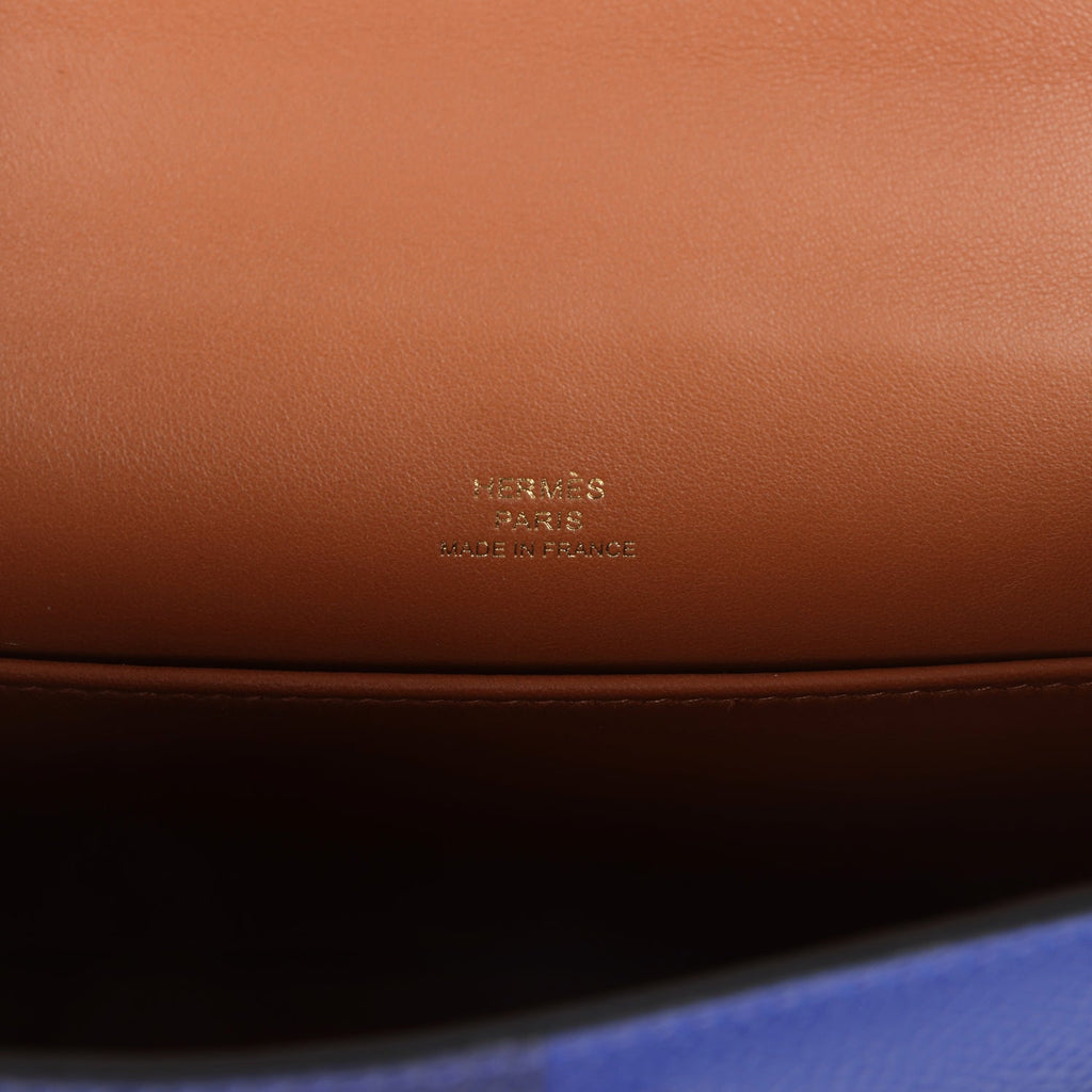 Casaque Kelly Sellier 20 Bleu Electric and Bleu Encre Epsom Bag