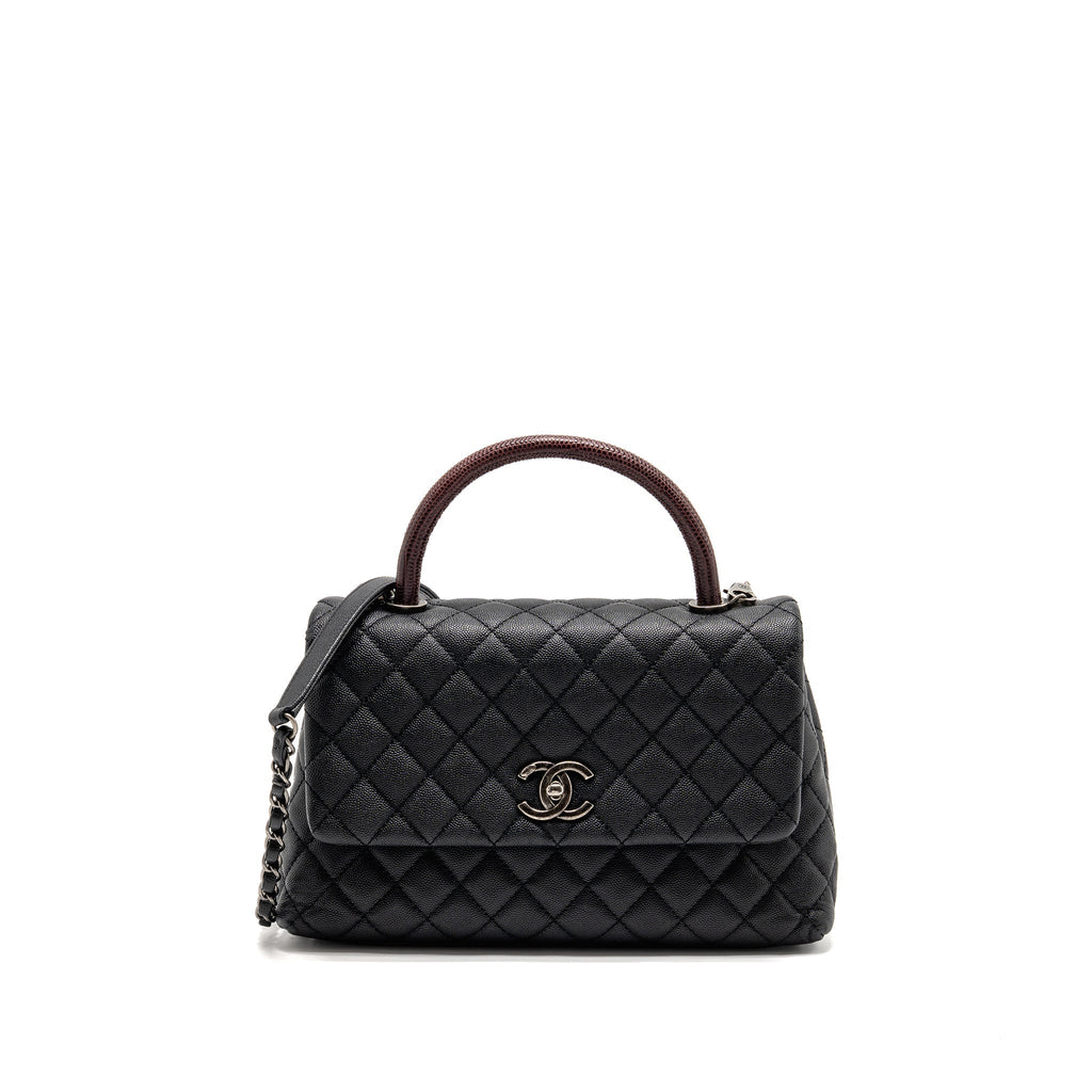 chanel-small-coco-handle-flap-bag-lizard-embossed-handle-caviar-black-ruthenium-hardware