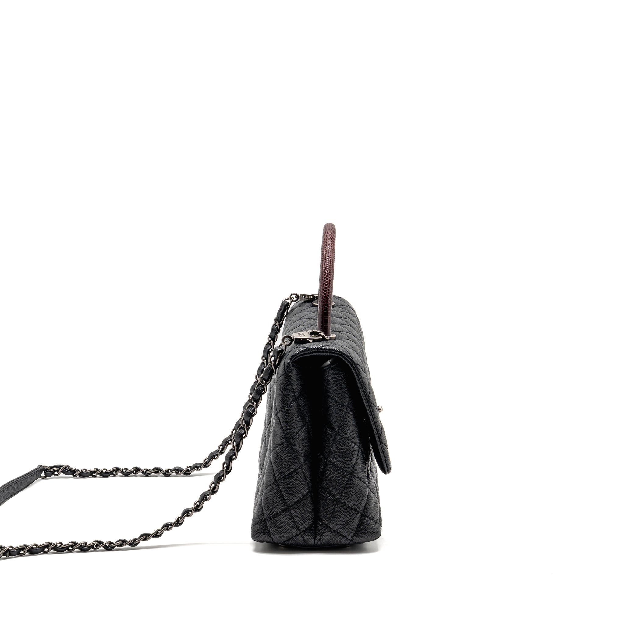 chanel-small-coco-handle-flap-bag-lizard-embossed-handle-caviar-black-ruthenium-hardware