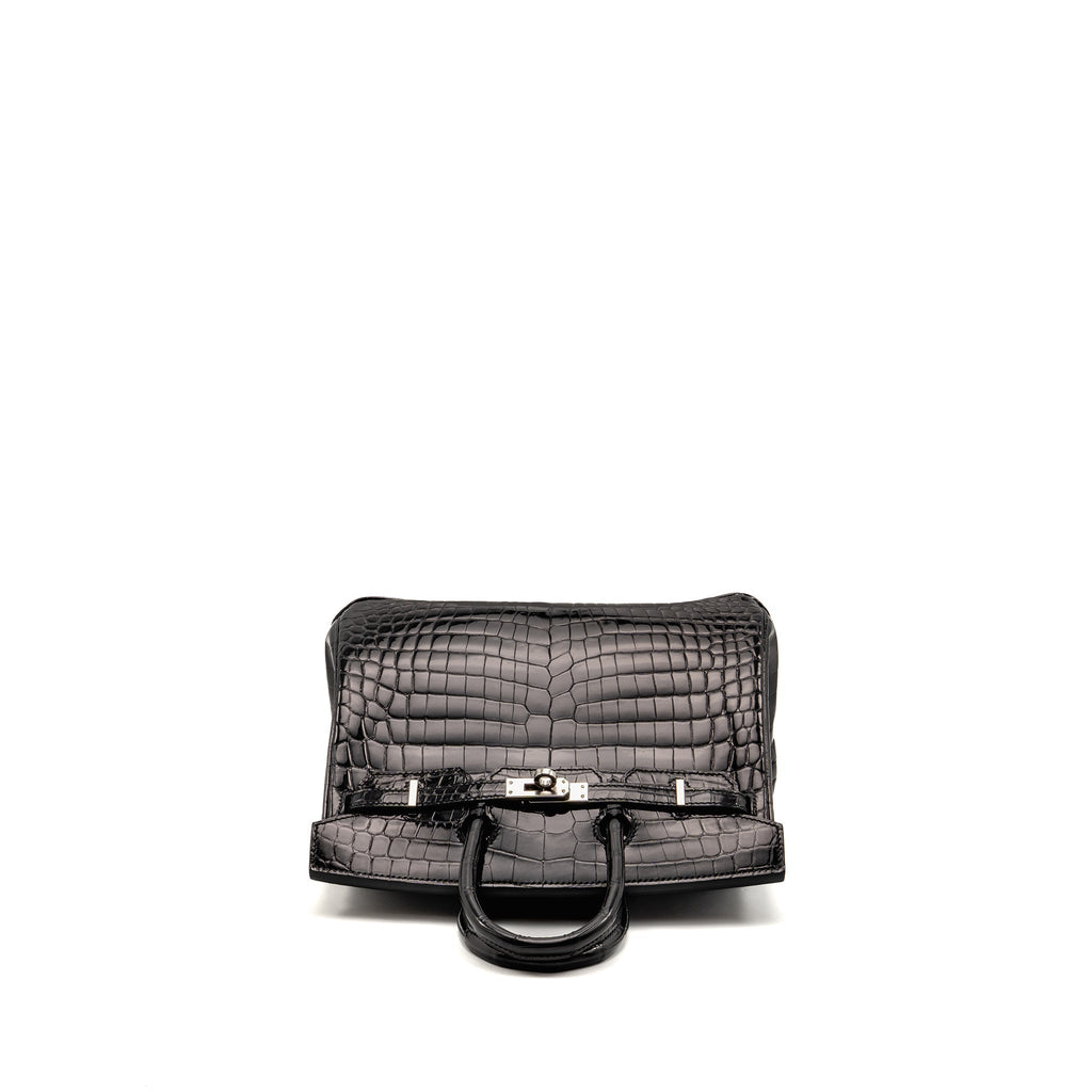 hermes-birkin-25-crocodile-niloticus-black-shw-stamp-k