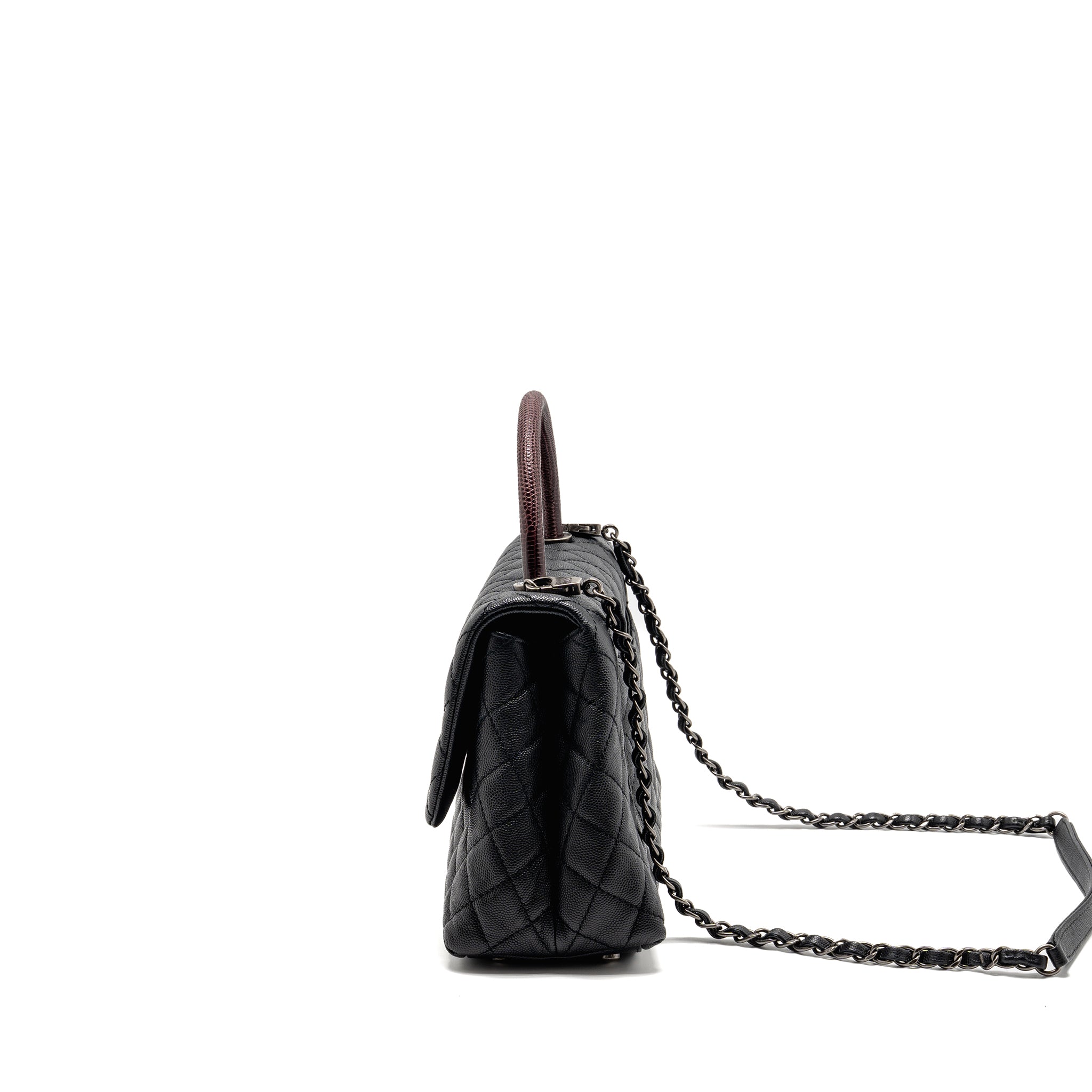 chanel-small-coco-handle-flap-bag-lizard-embossed-handle-caviar-black-ruthenium-hardware