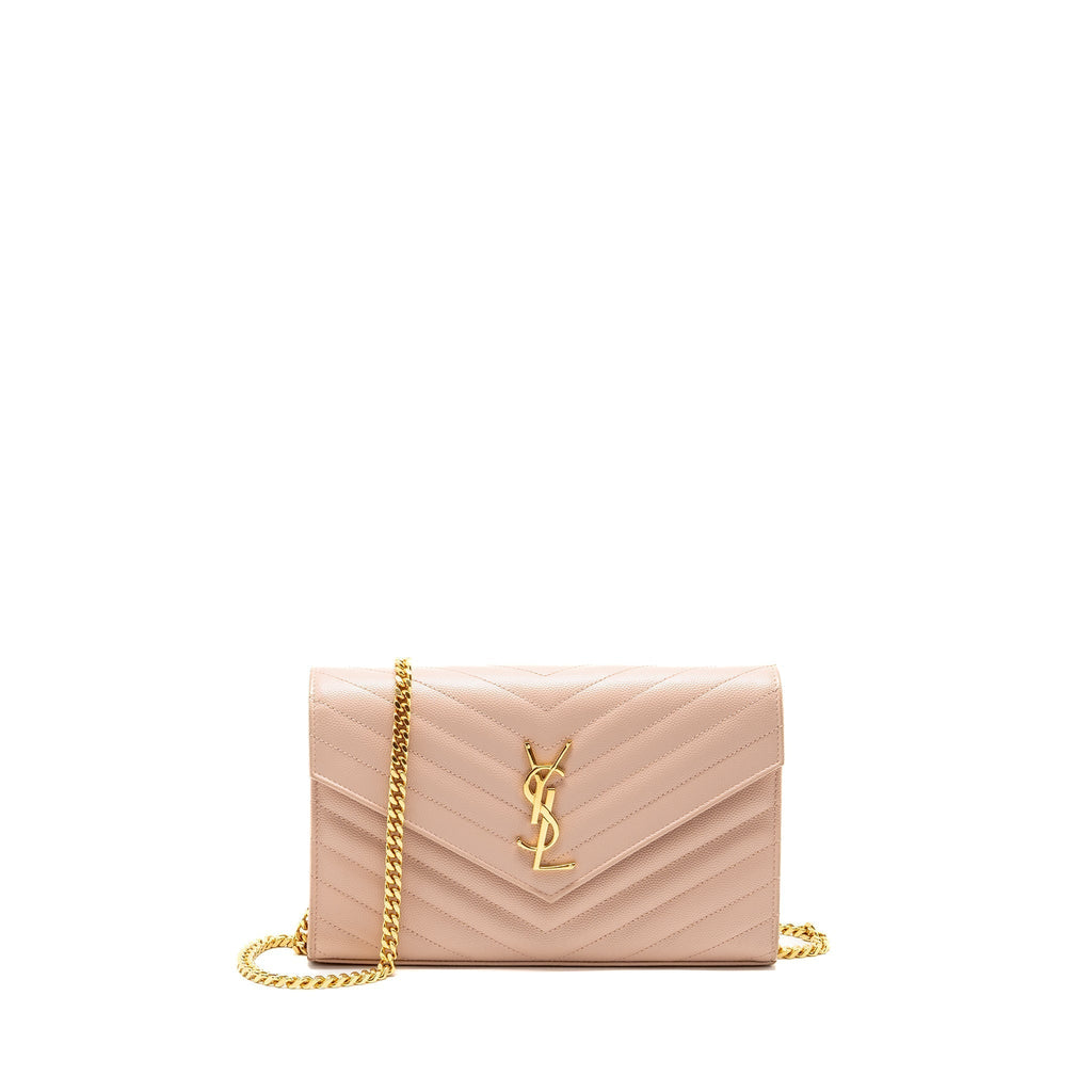 saint-laurent-ysl-matelasse-chain-wallet-grained-calfskin-pale-blush-ghw