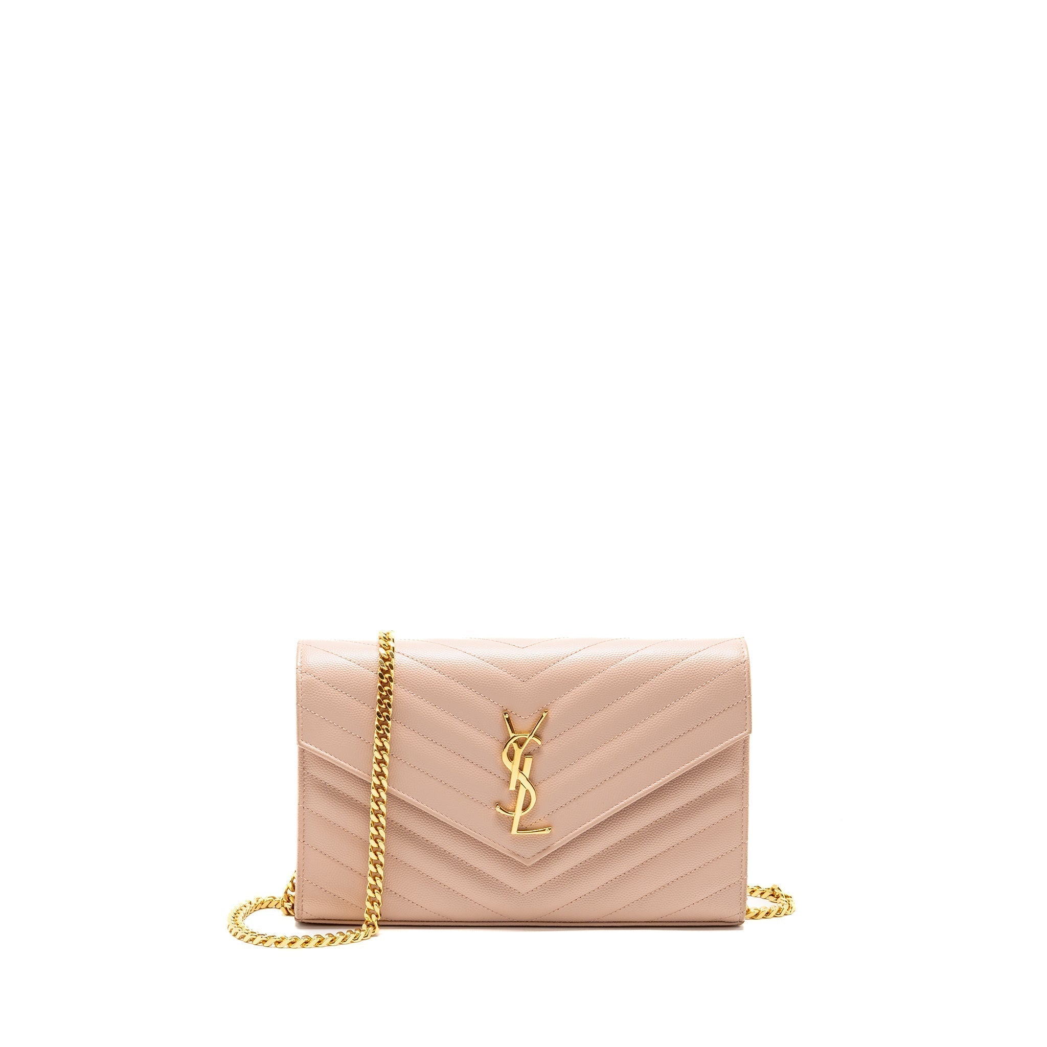 saint-laurent-ysl-matelasse-chain-wallet-grained-calfskin-pale-blush-ghw