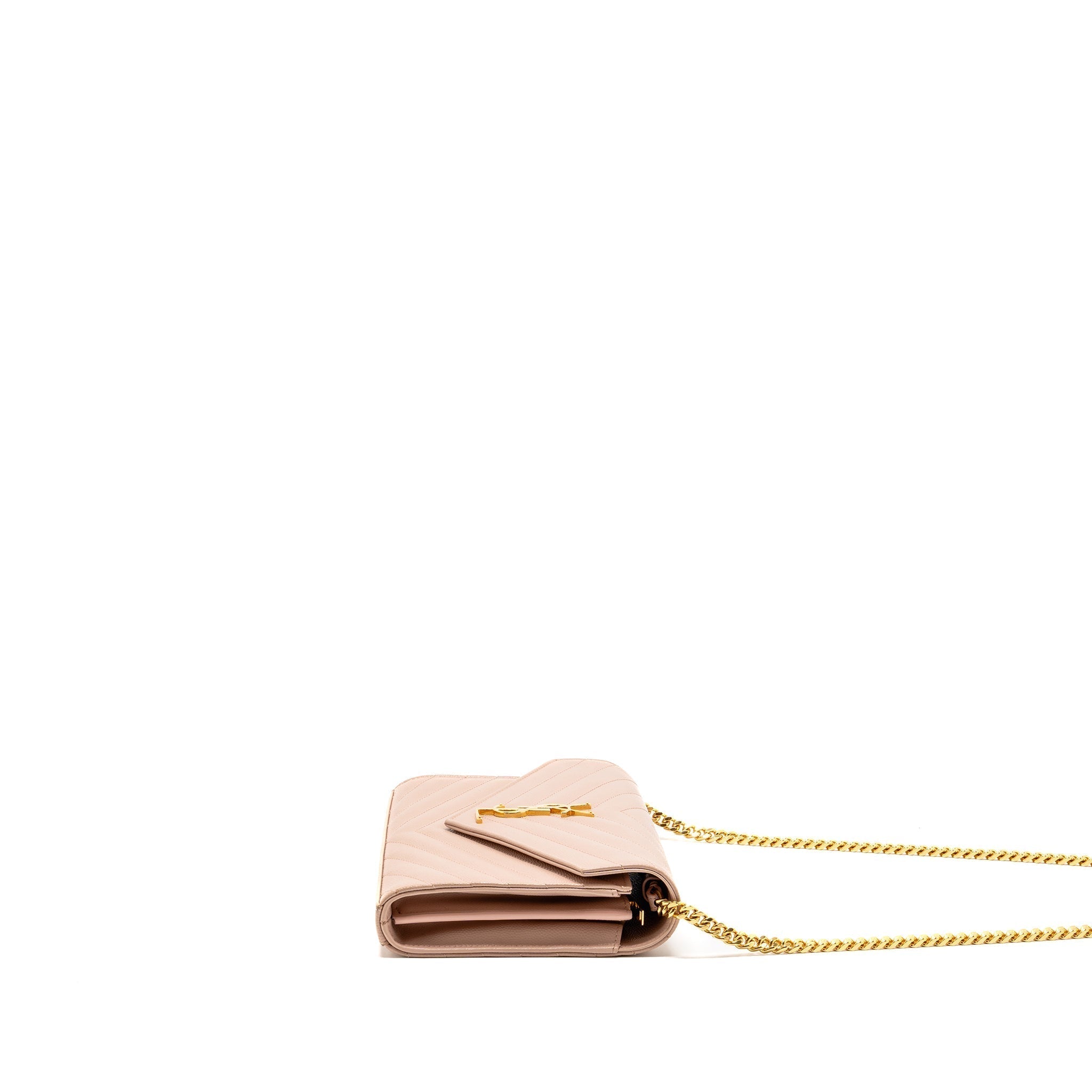 saint-laurent-ysl-matelasse-chain-wallet-grained-calfskin-pale-blush-ghw