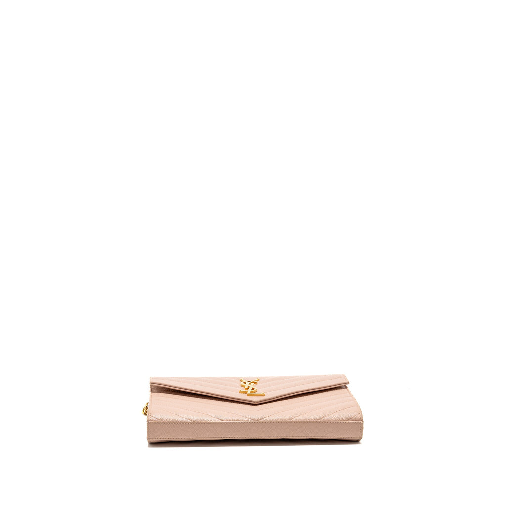 saint-laurent-ysl-matelasse-chain-wallet-grained-calfskin-pale-blush-ghw